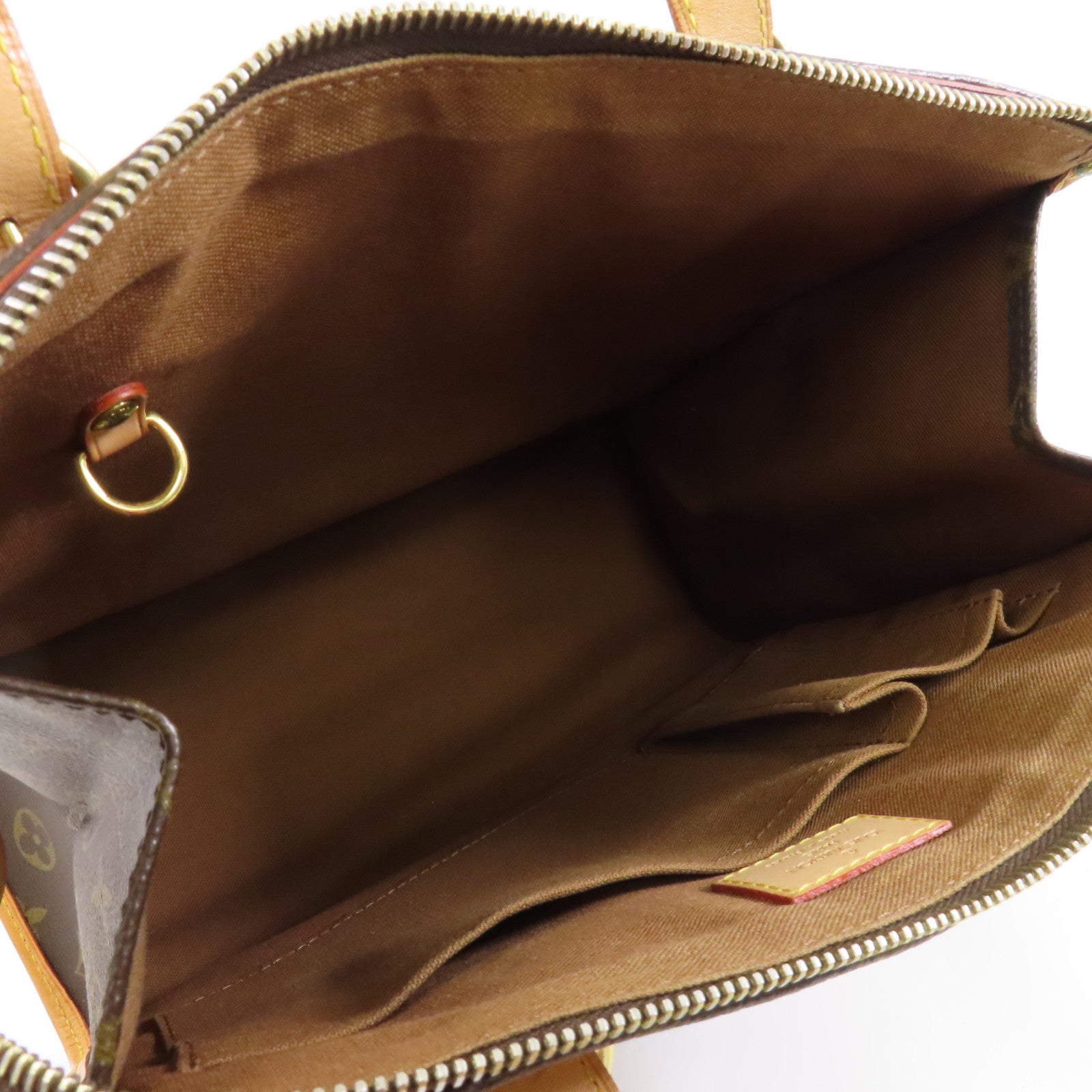 LOUIS VUITTON Monogram Popincourt Haut金扣手挽袋棕色