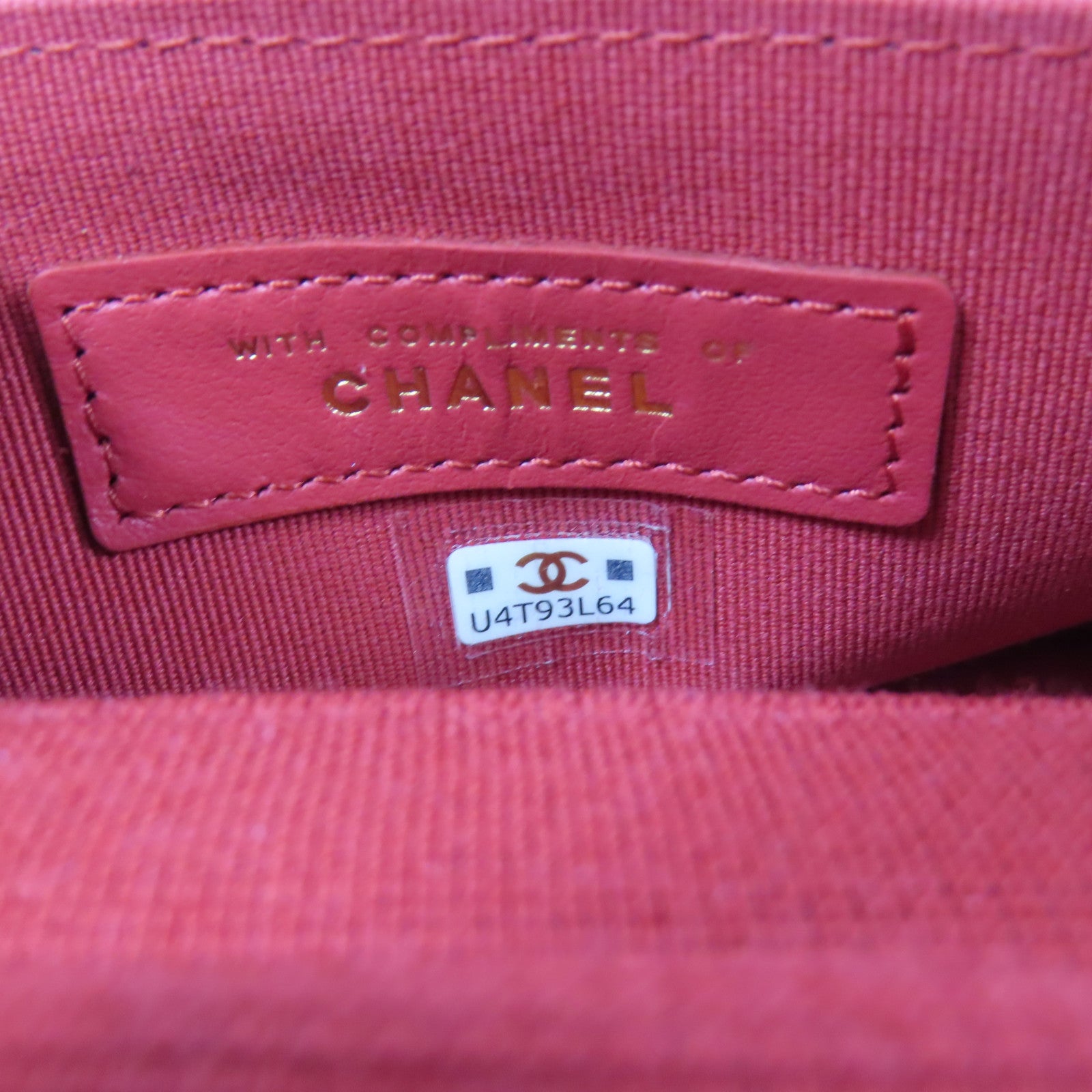 CHANEL 棉質Mini Chain Bag金扣鏈帶肩背袋