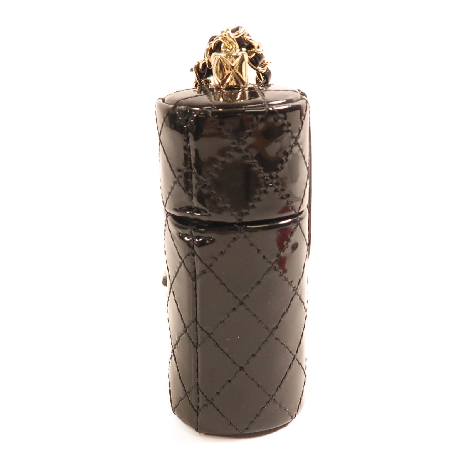 CHANEL 【激減優惠】漆皮皮革Chain Shoulder金扣鏈帶肩背袋