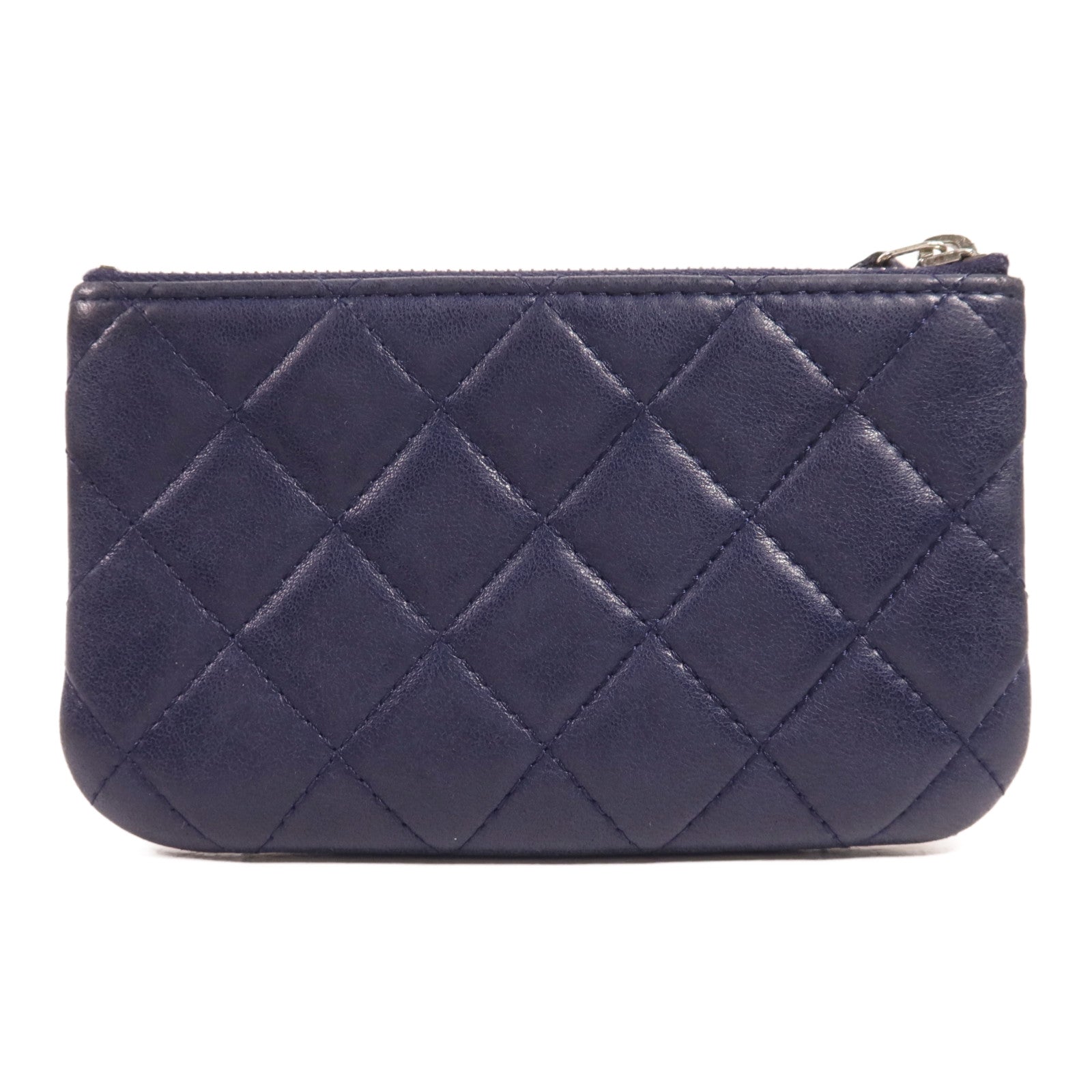 CHANEL 羊皮皮革Pouch銀扣手拿包