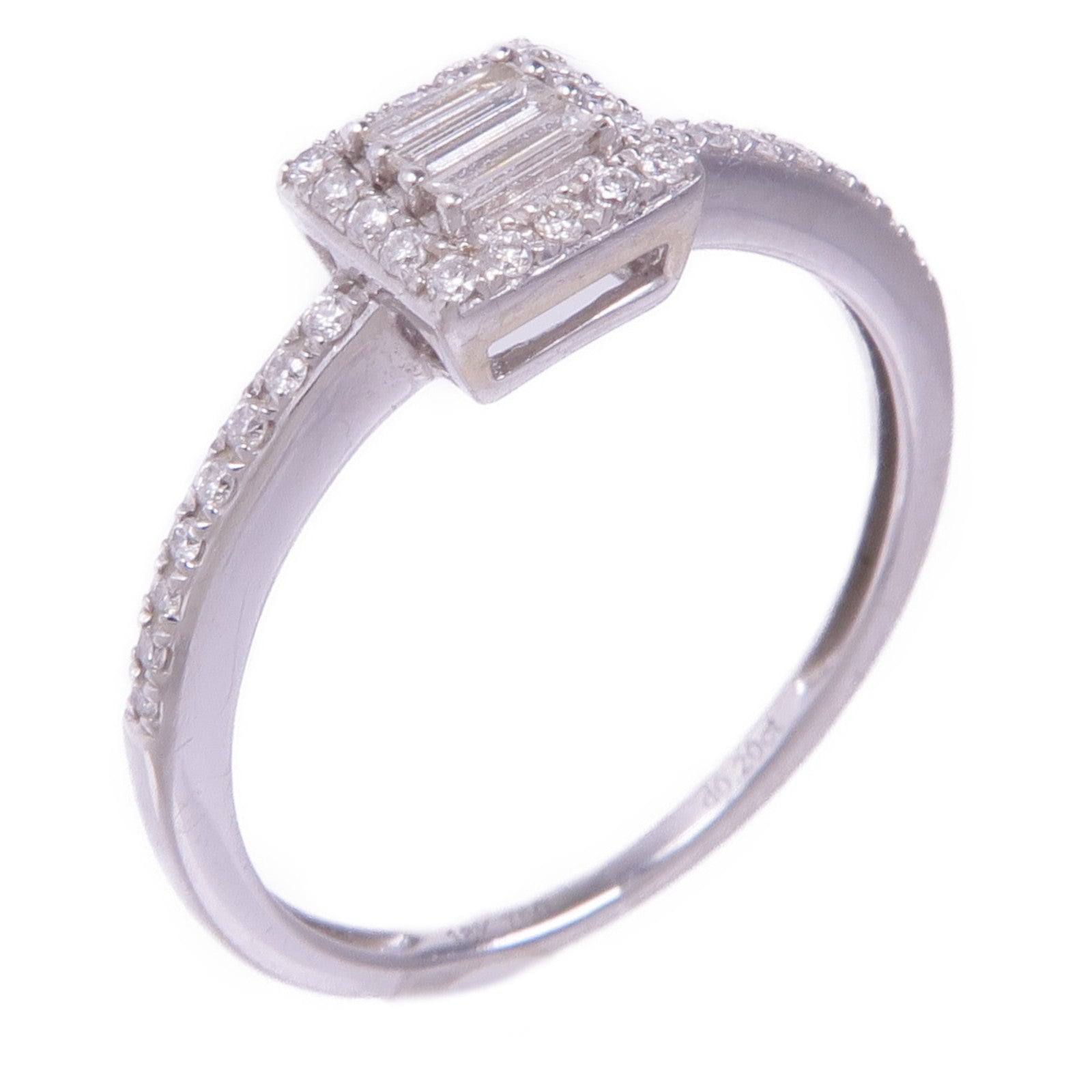 JEWELRY 【激減優惠】18K白金Diamond Ring鑽石戒指US#5.75