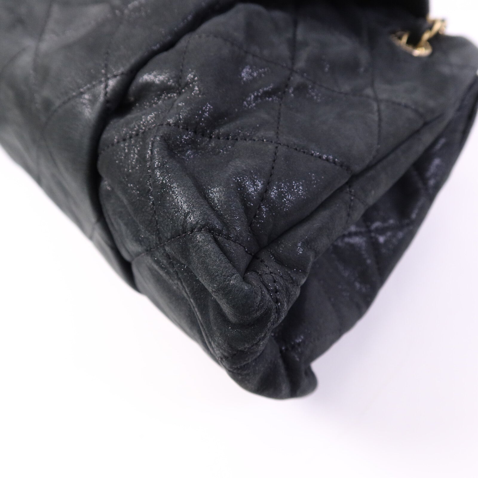 CHANEL 牛皮皮革Chic Qoilt Accordion Flap Bag金扣鏈帶肩背袋