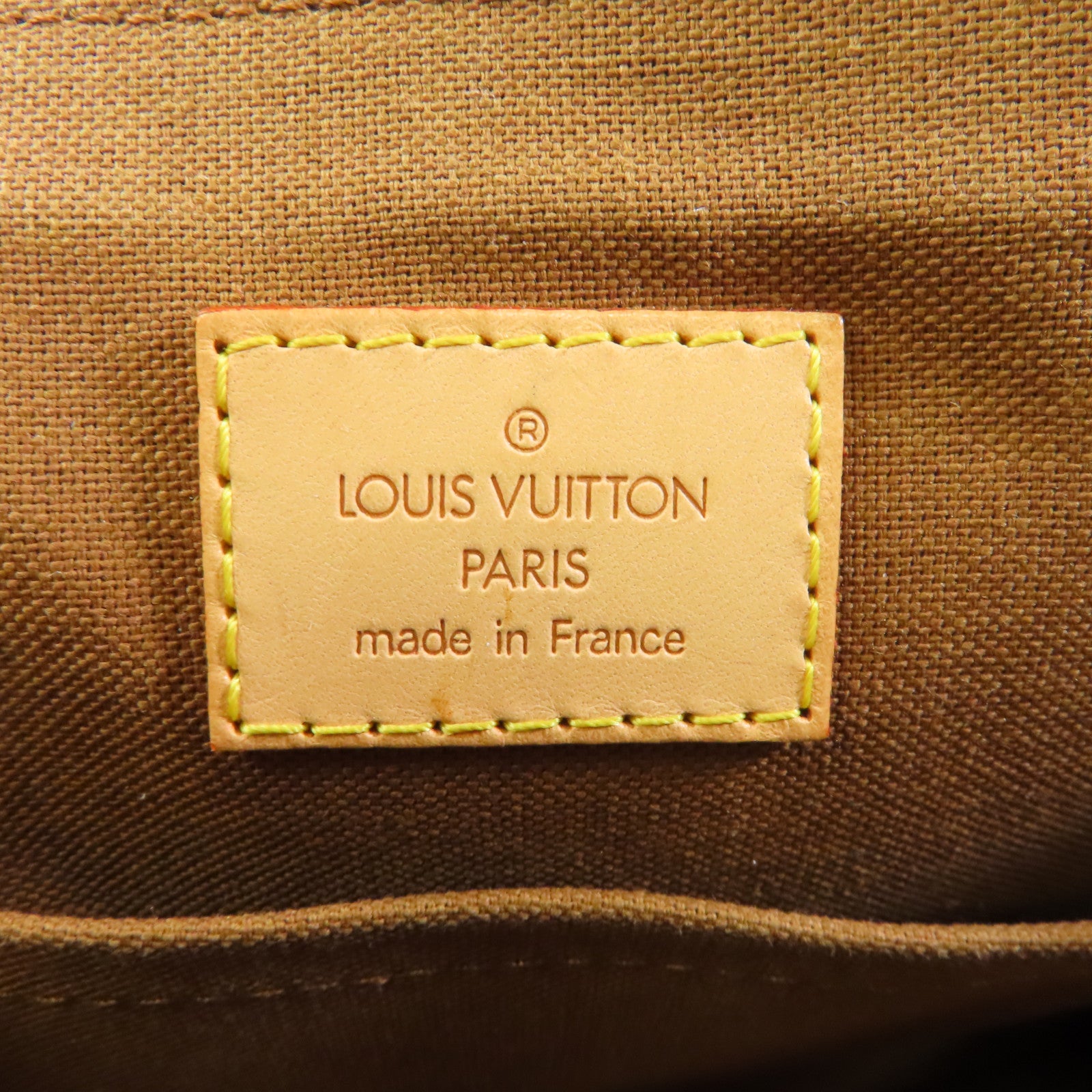 LOUIS VUITTON Monogram Popincourt Haut金扣手挽袋棕色
