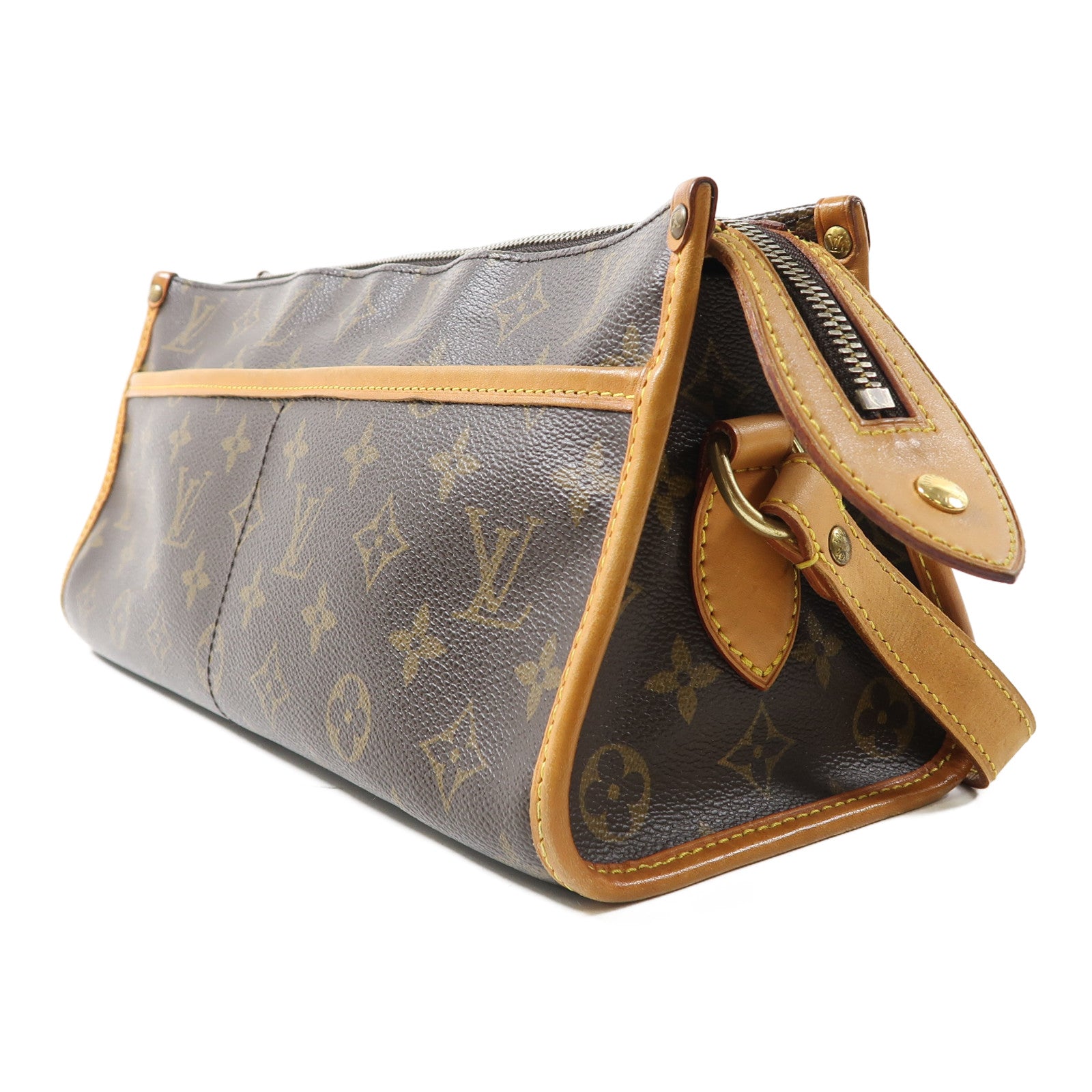 LOUIS VUITTON Monogram Popincourt金扣肩背袋啡色