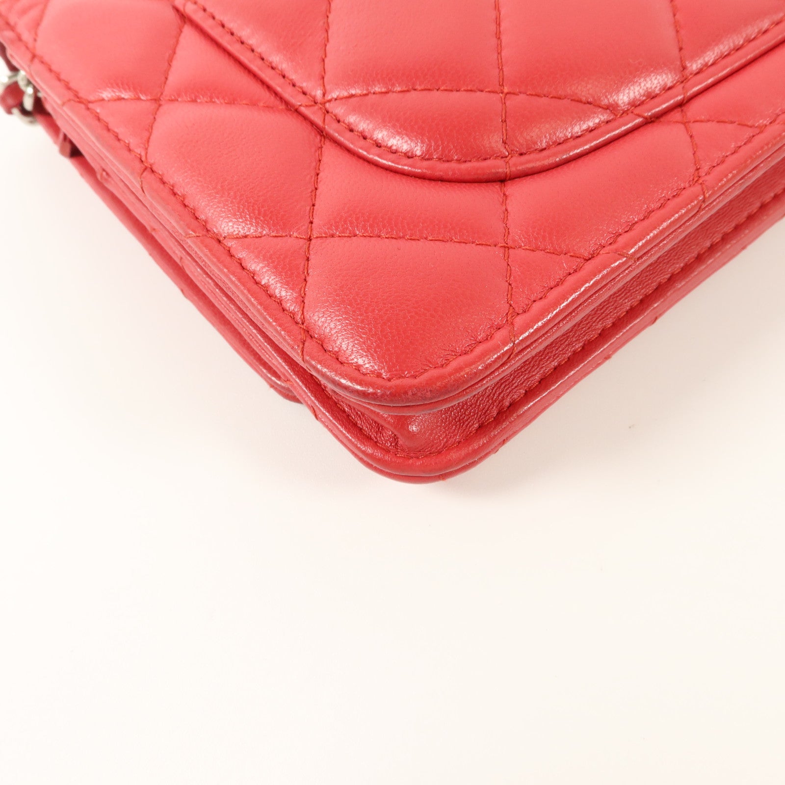 CHANEL 羊皮皮革WOC Wallet On Chain鏈帶肩背袋