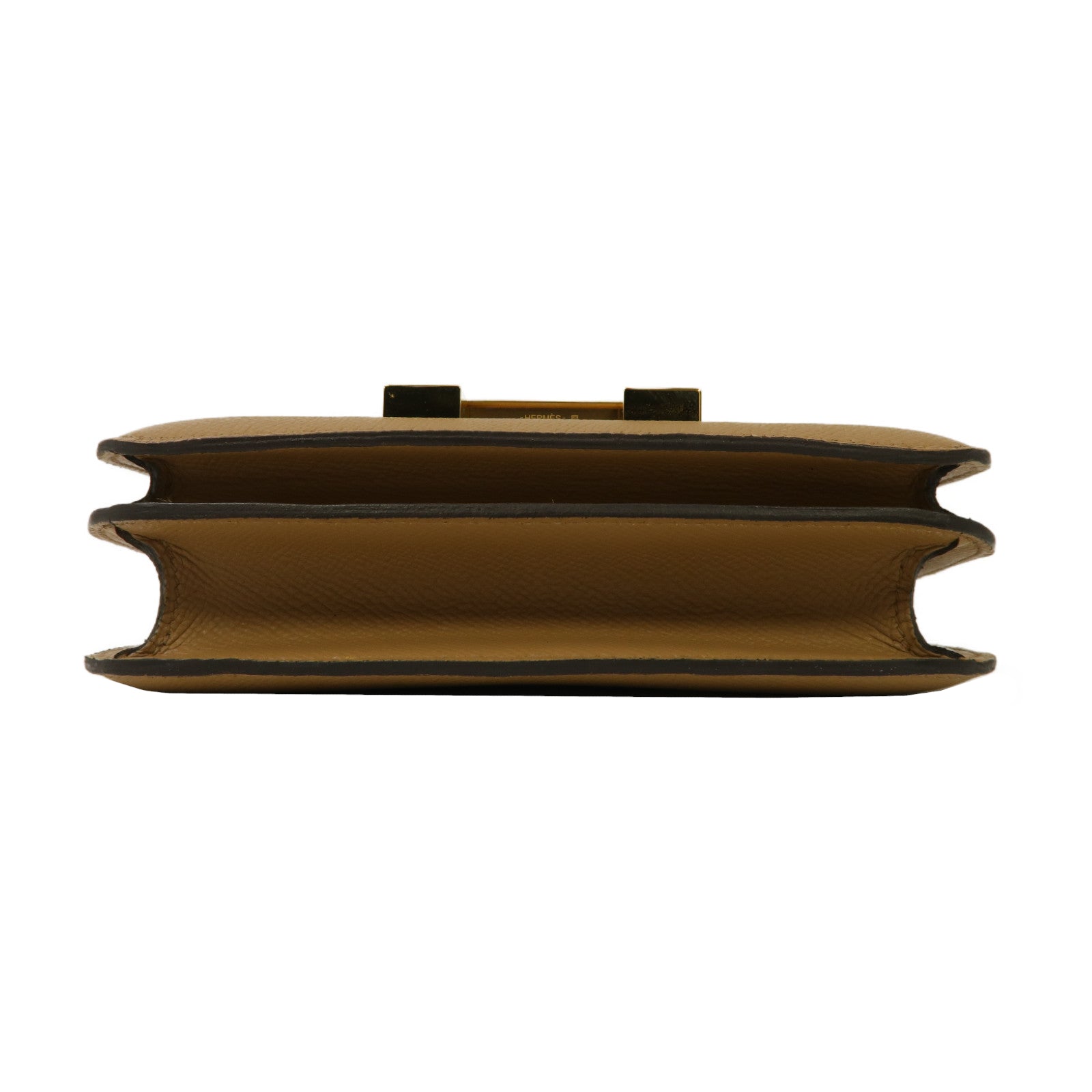 HERMES Epsom皮革Constance Mini金扣肩背袋Beige de weimar