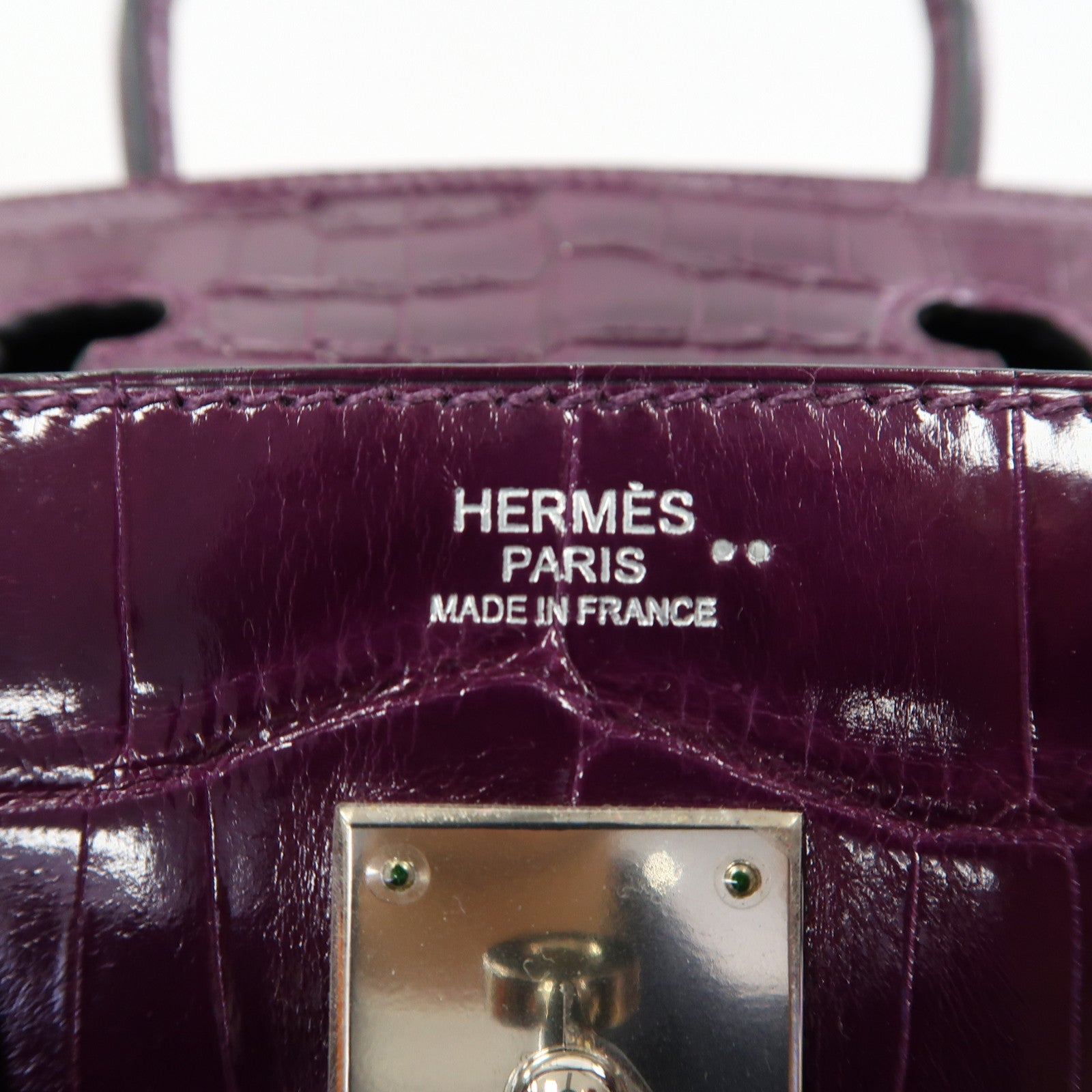 HERMES Croco Niloticus皮革Birkin 30銀扣手挽袋