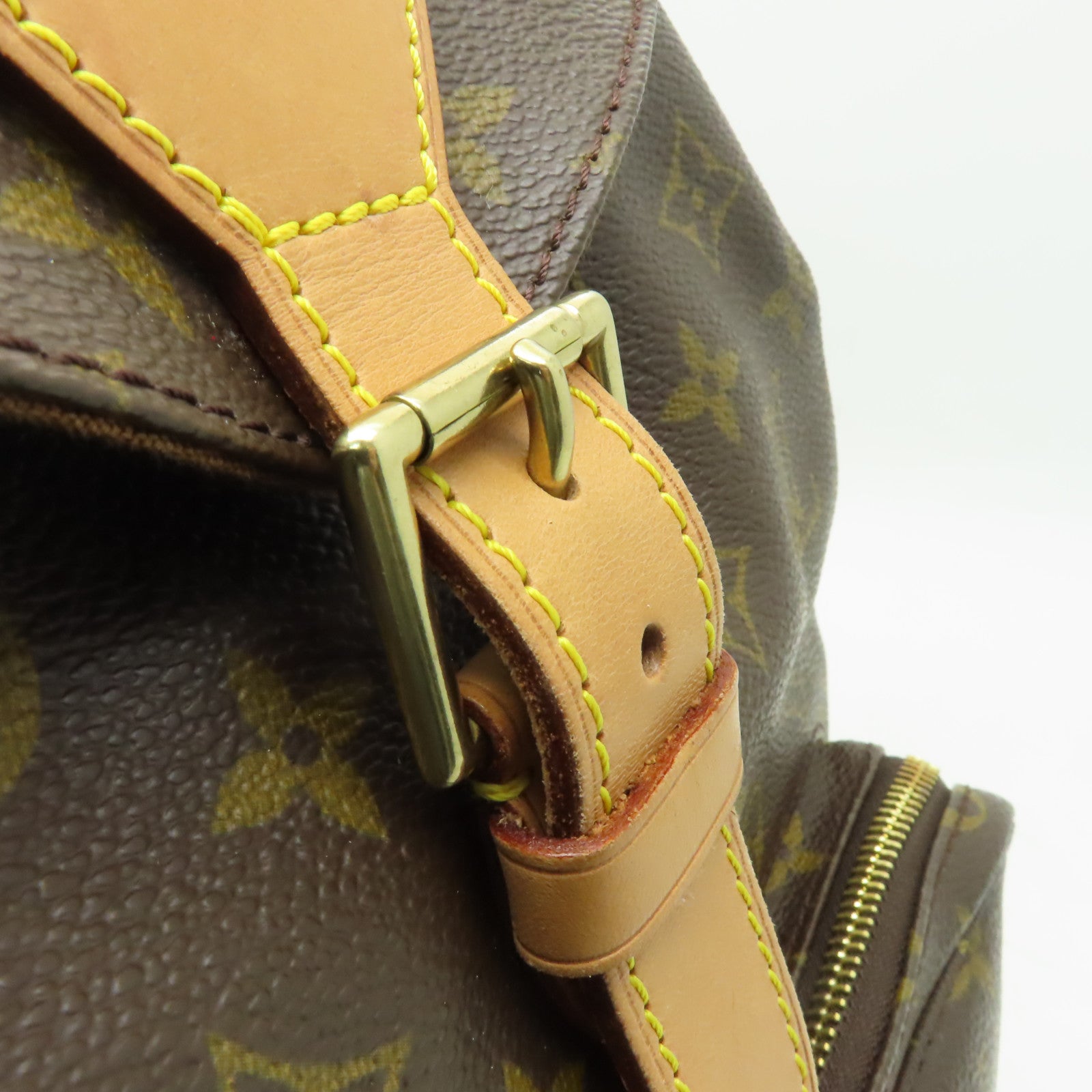 LOUIS VUITTON Monogram Montsouris GM金扣背包棕色