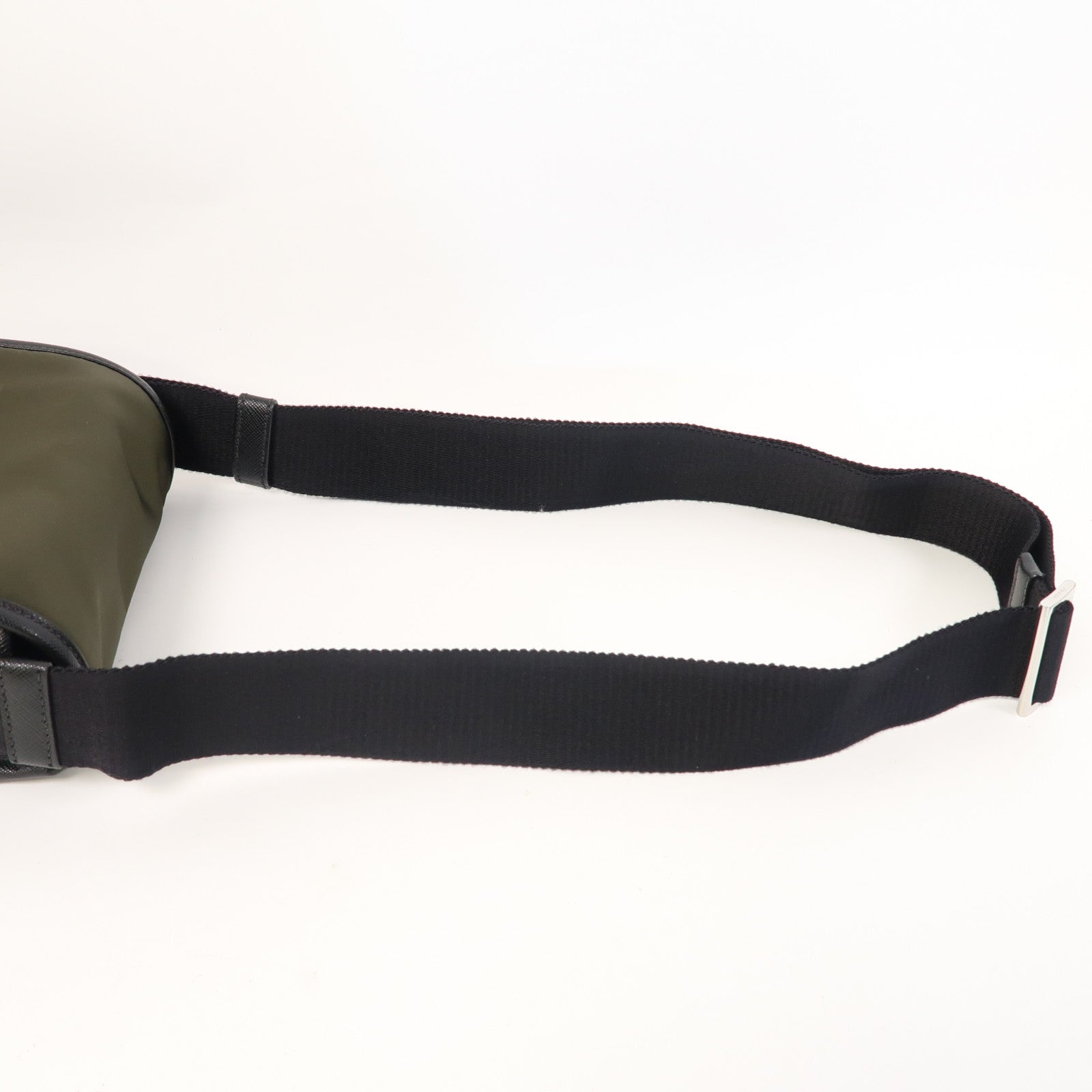 PRADA 尼龍Shoulder Bag銀扣肩背袋綠色