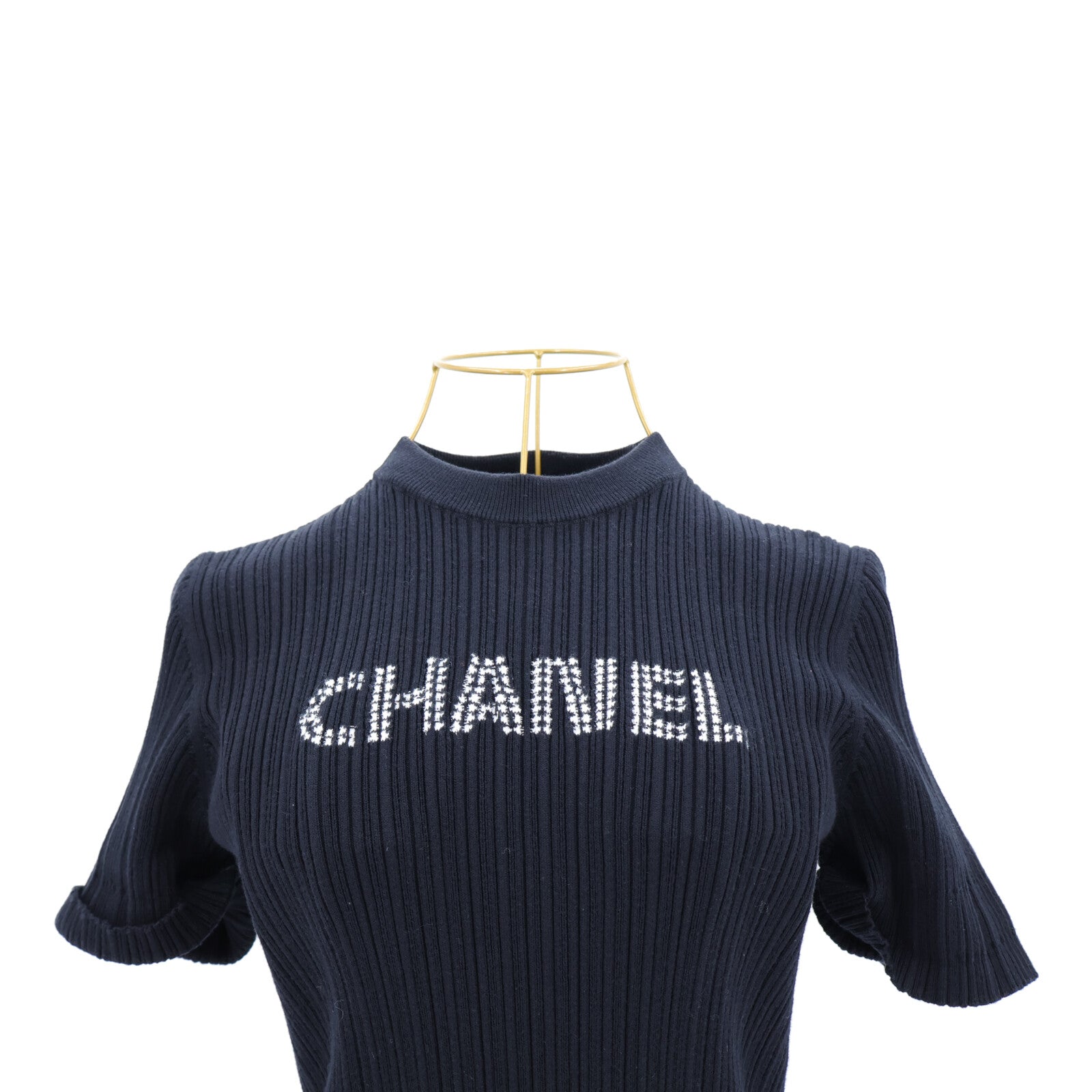 CHANEL 21SS Logo Short Sleeve Knit Top上衣