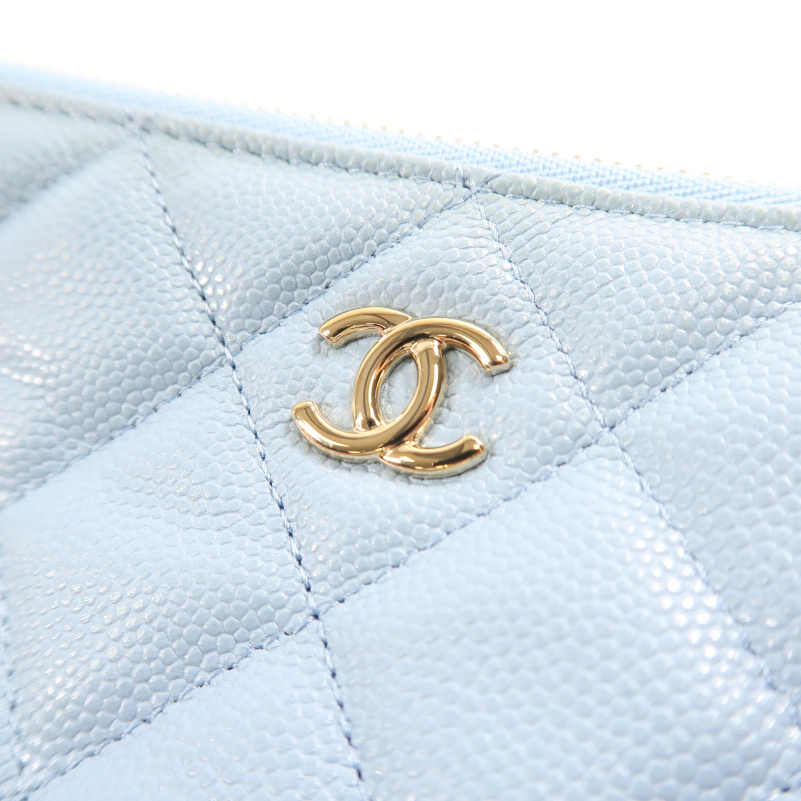 CHANEL 【激減優惠】牛皮皮革Pouch金扣手拿包