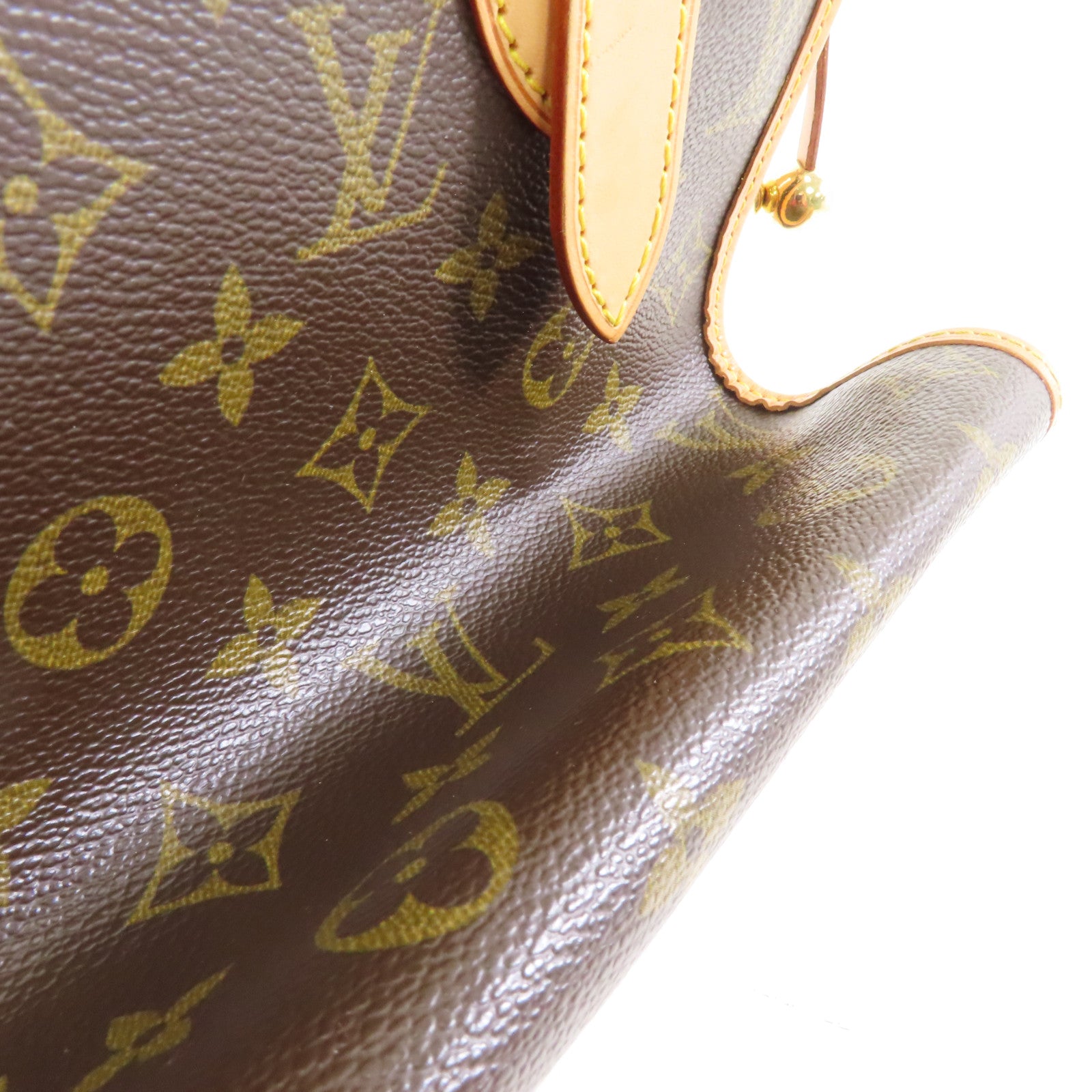 LOUIS VUITTON Monogram Popincourt Haut金扣手挽袋棕色