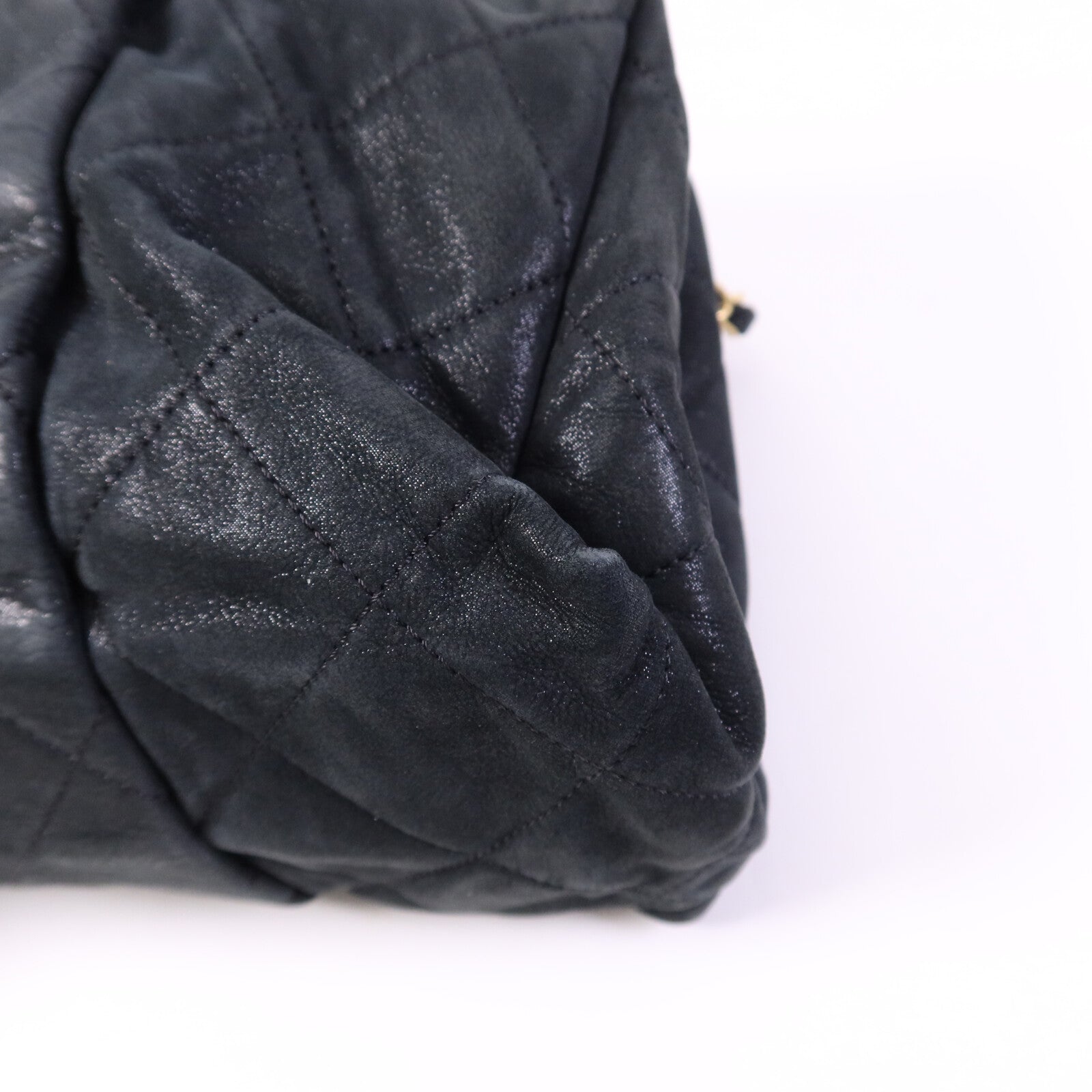 CHANEL 牛皮皮革Chic Qoilt Accordion Flap Bag金扣鏈帶肩背袋