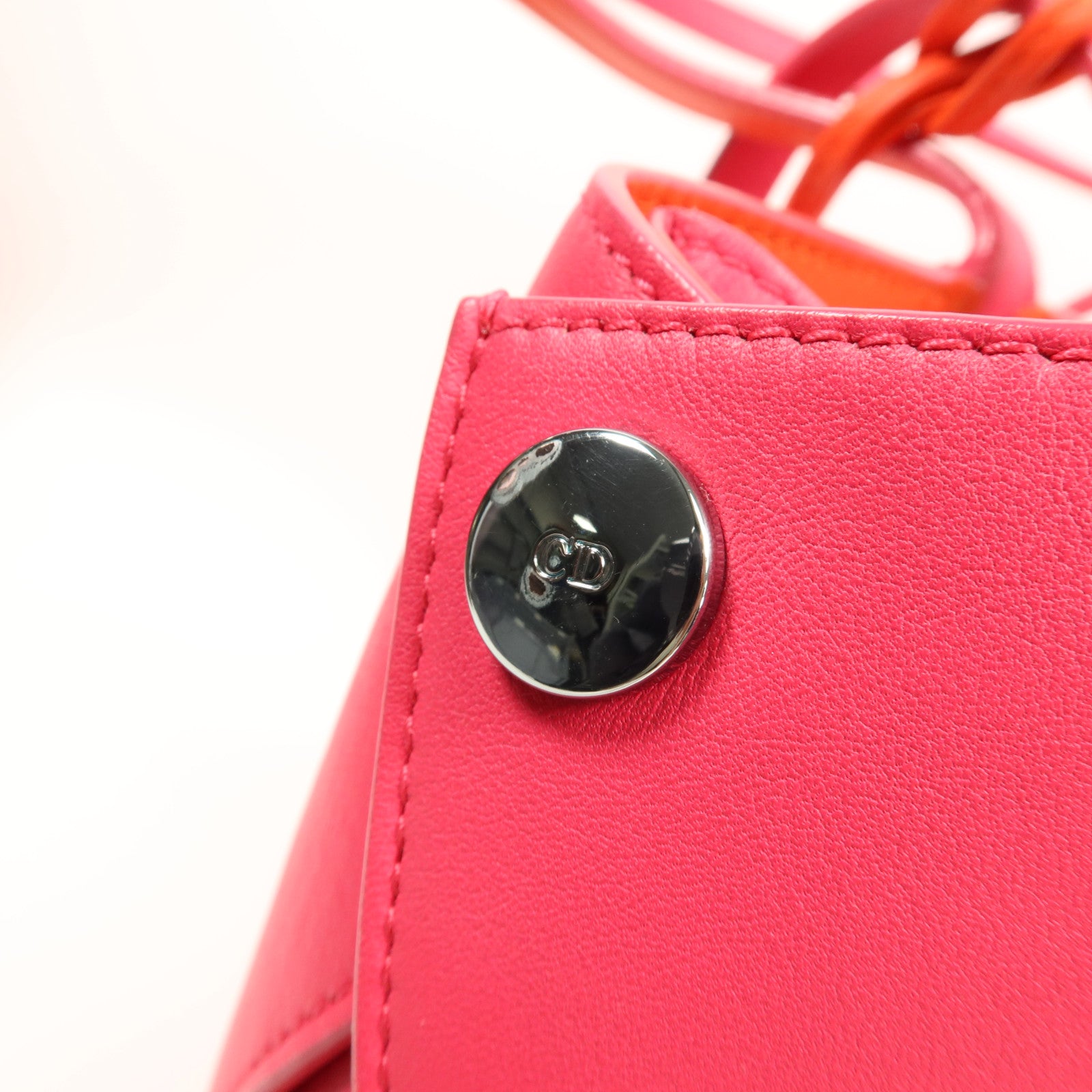 Dior 羊皮皮革Shoulder Bag銀扣肩背袋