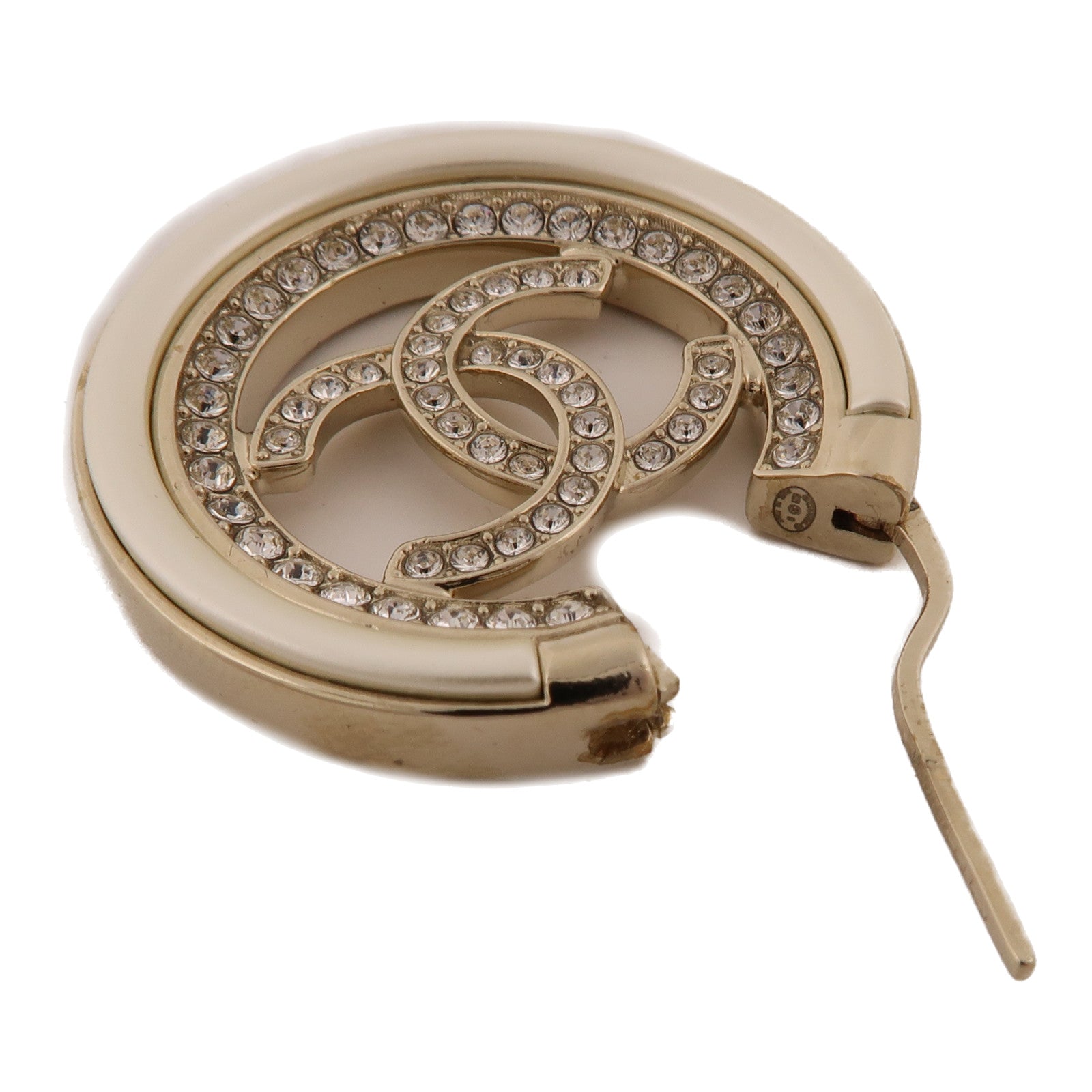 CHANEL CC Earrings Metal Gold