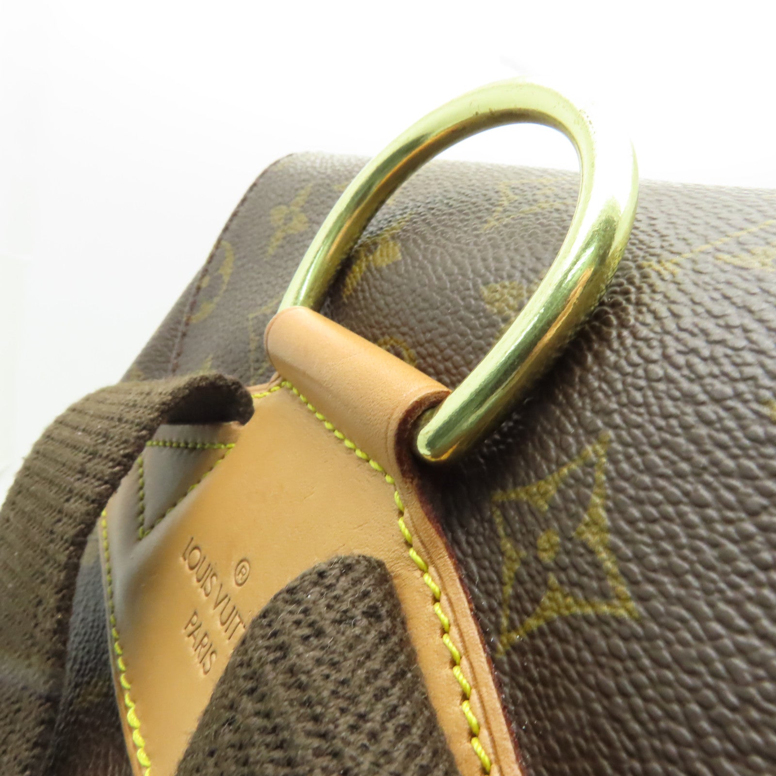 LOUIS VUITTON Monogram Montsouris GM金扣背包棕色