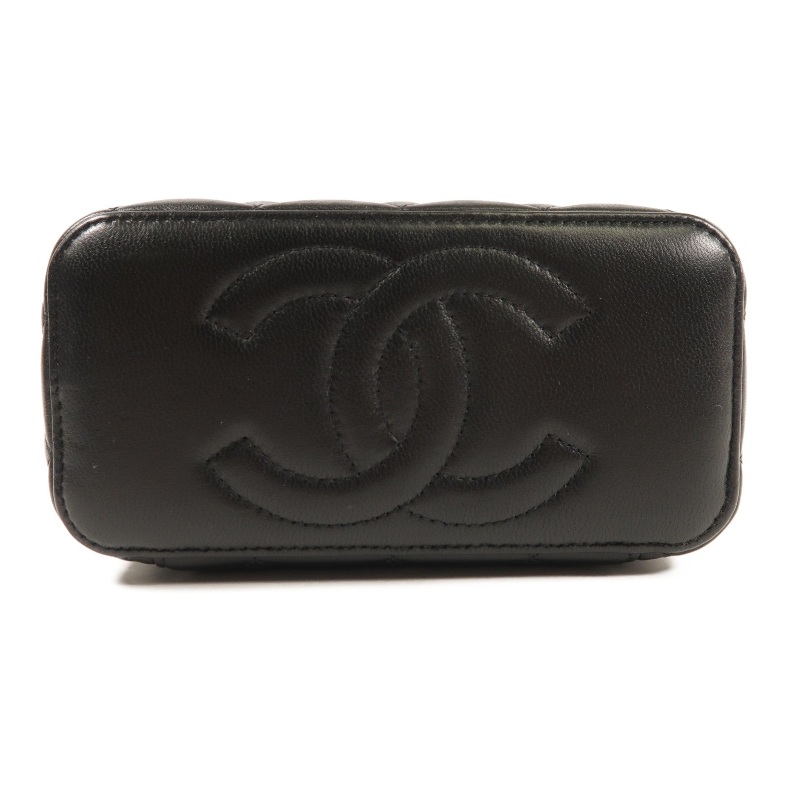 CHANEL 羊皮皮革Vanity Case Gold Ball金扣肩背袋
