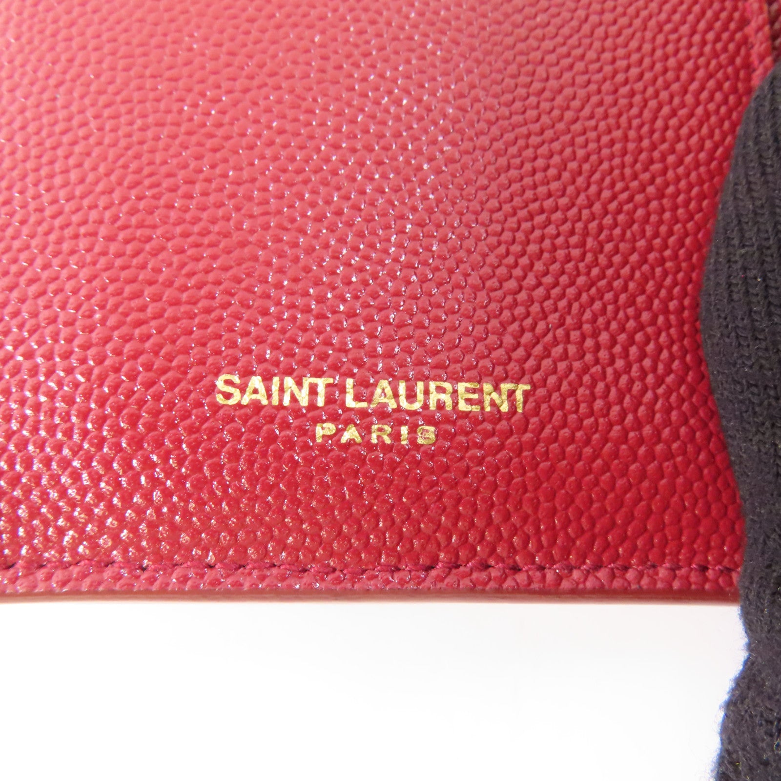 YVES SAINT LAURENT 【激減優惠】牛皮皮革Bifold Wallet金扣錢包