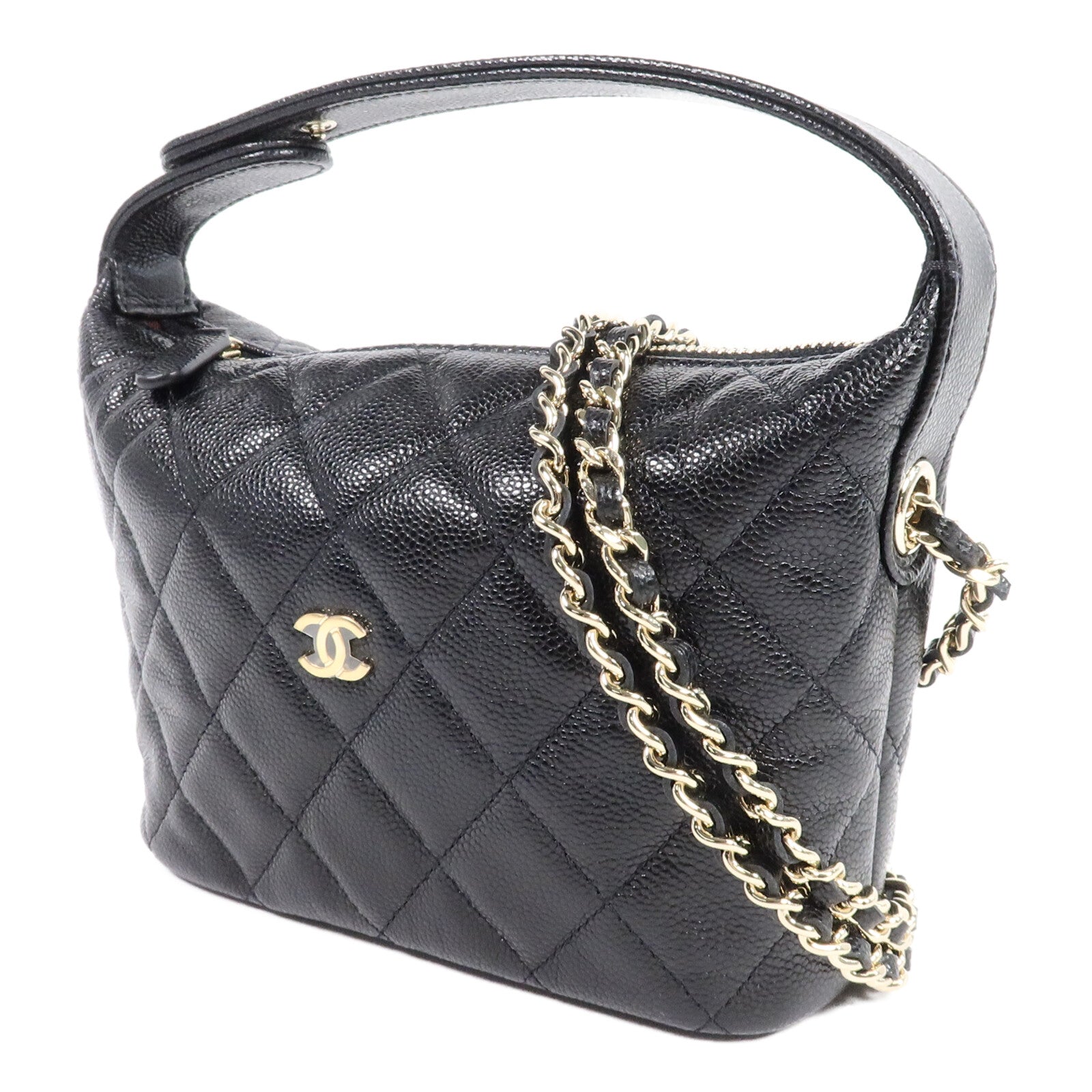 CHANEL 牛皮皮革Mini Hobo手挽肩背兩用袋