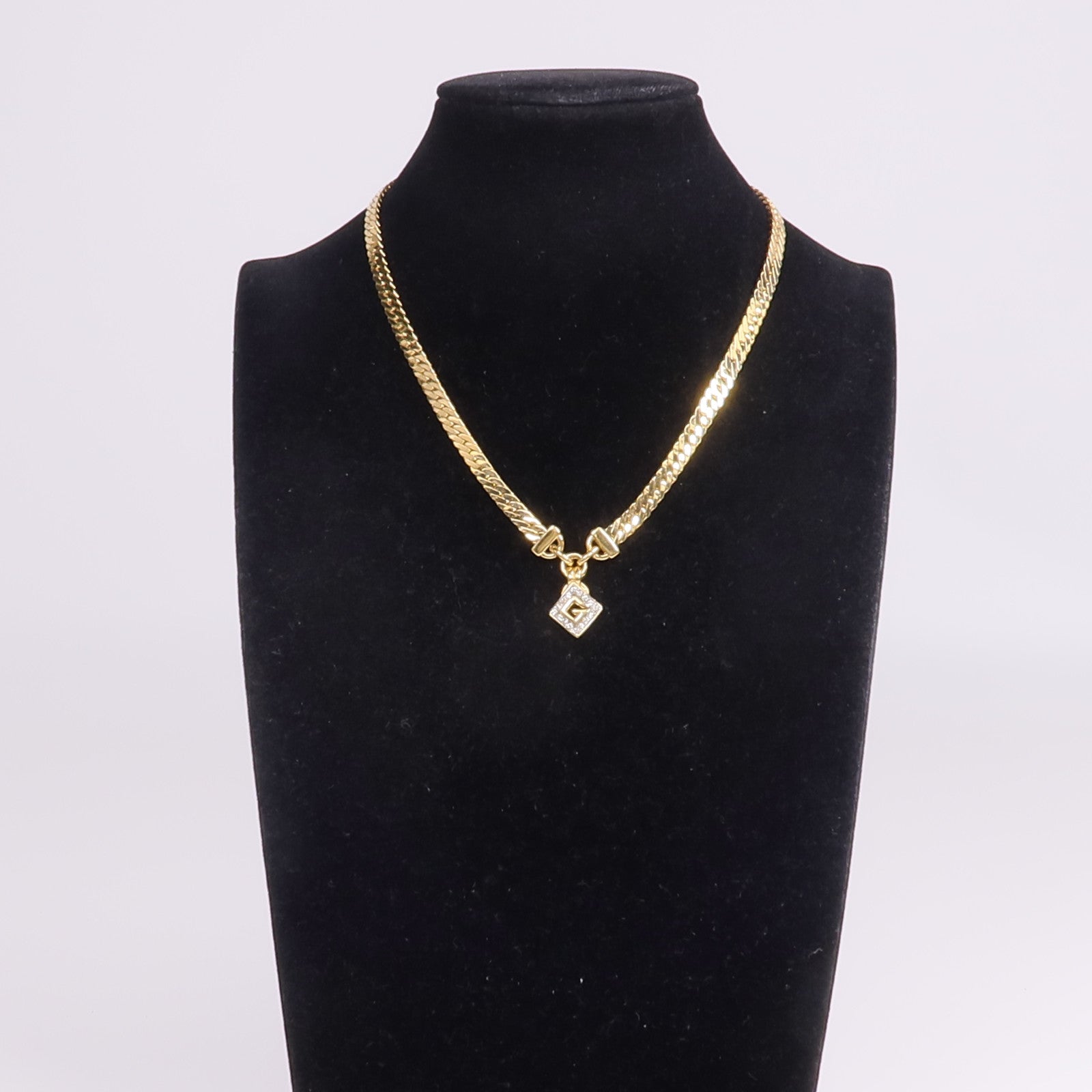 GIVENCHY 金屬/水晶Logo Crystal Necklace項鍊