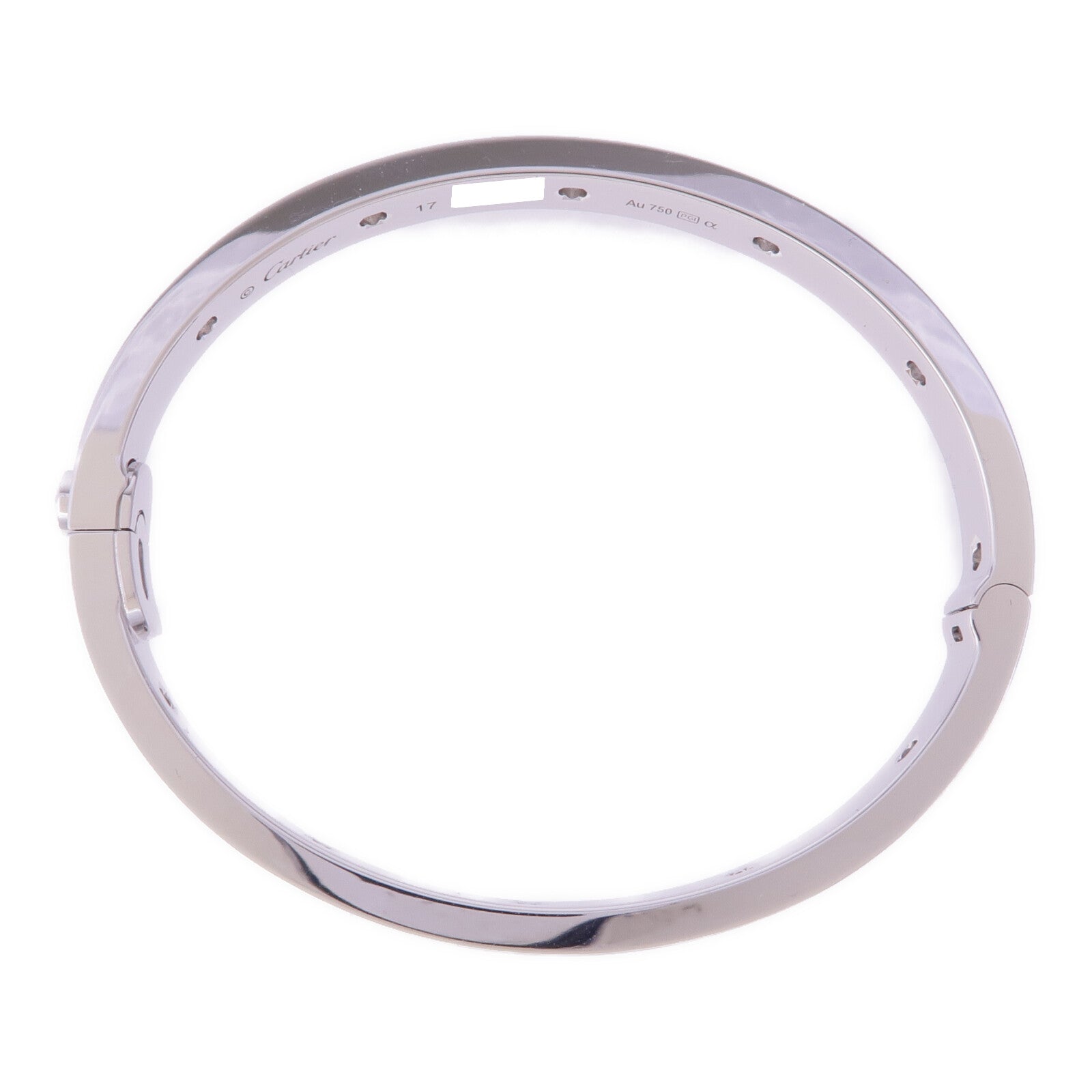 CARTIER 18K白金Love Bracelet Full Diamonds鑽石手鐲Cartier#17