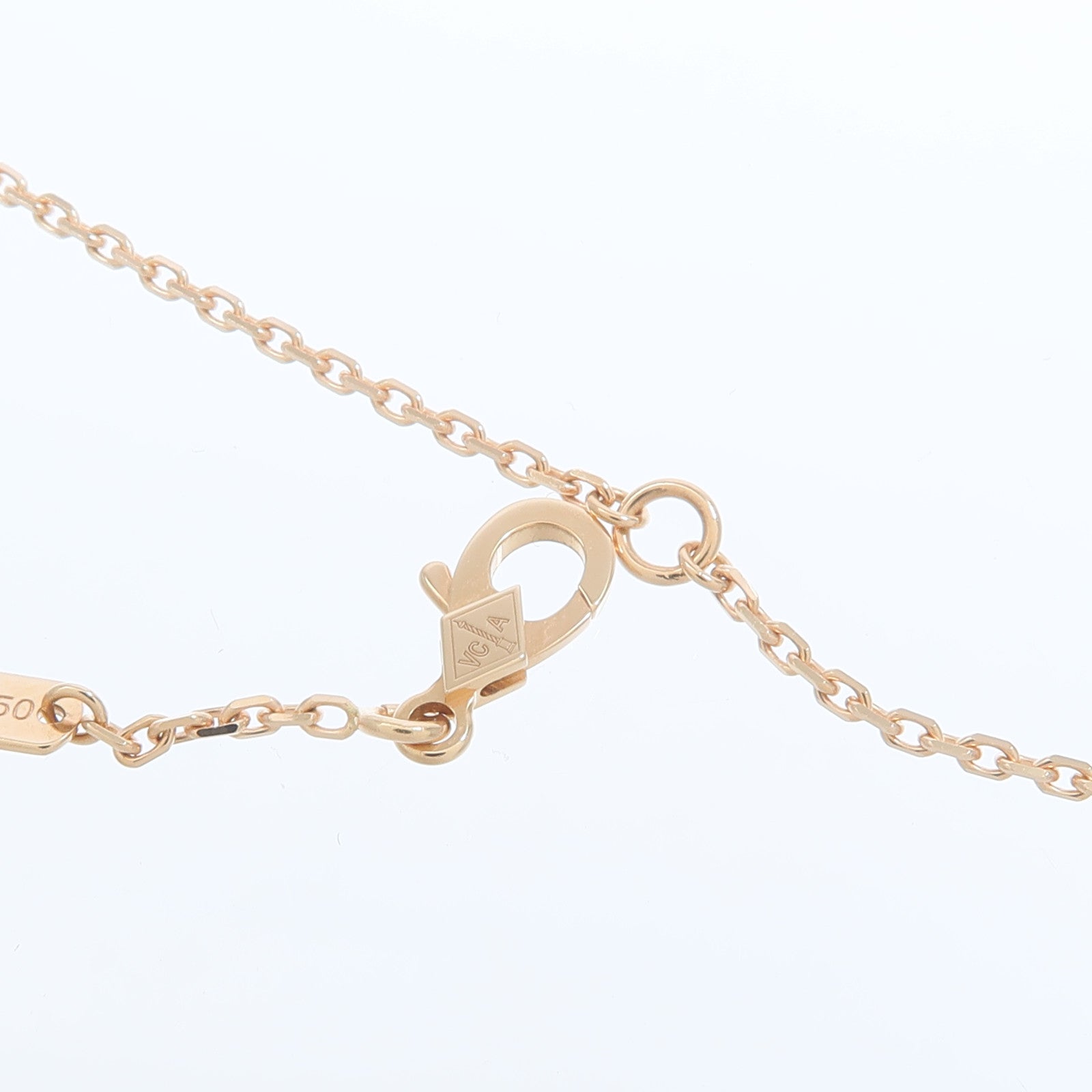 Van Cleef & Arpels 18K玫瑰金Vintage Alhambra Holiday Obsidian Pendant黑曜石/鑽石項鍊