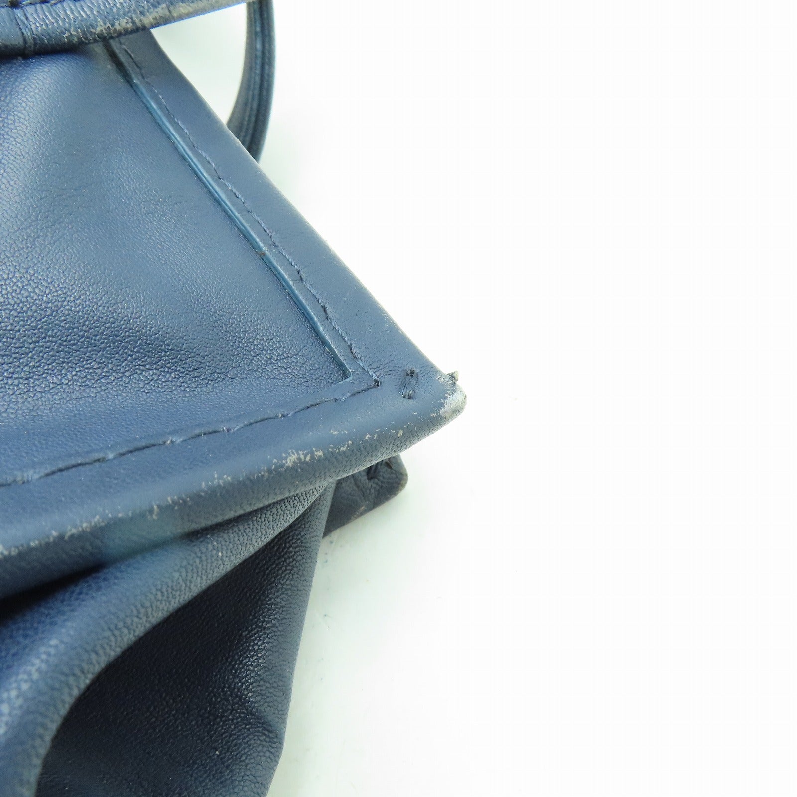 BALENCIAGA 【激減優惠】牛皮皮革2way Shoulder Bag銀扣手挽肩背兩用袋藍色