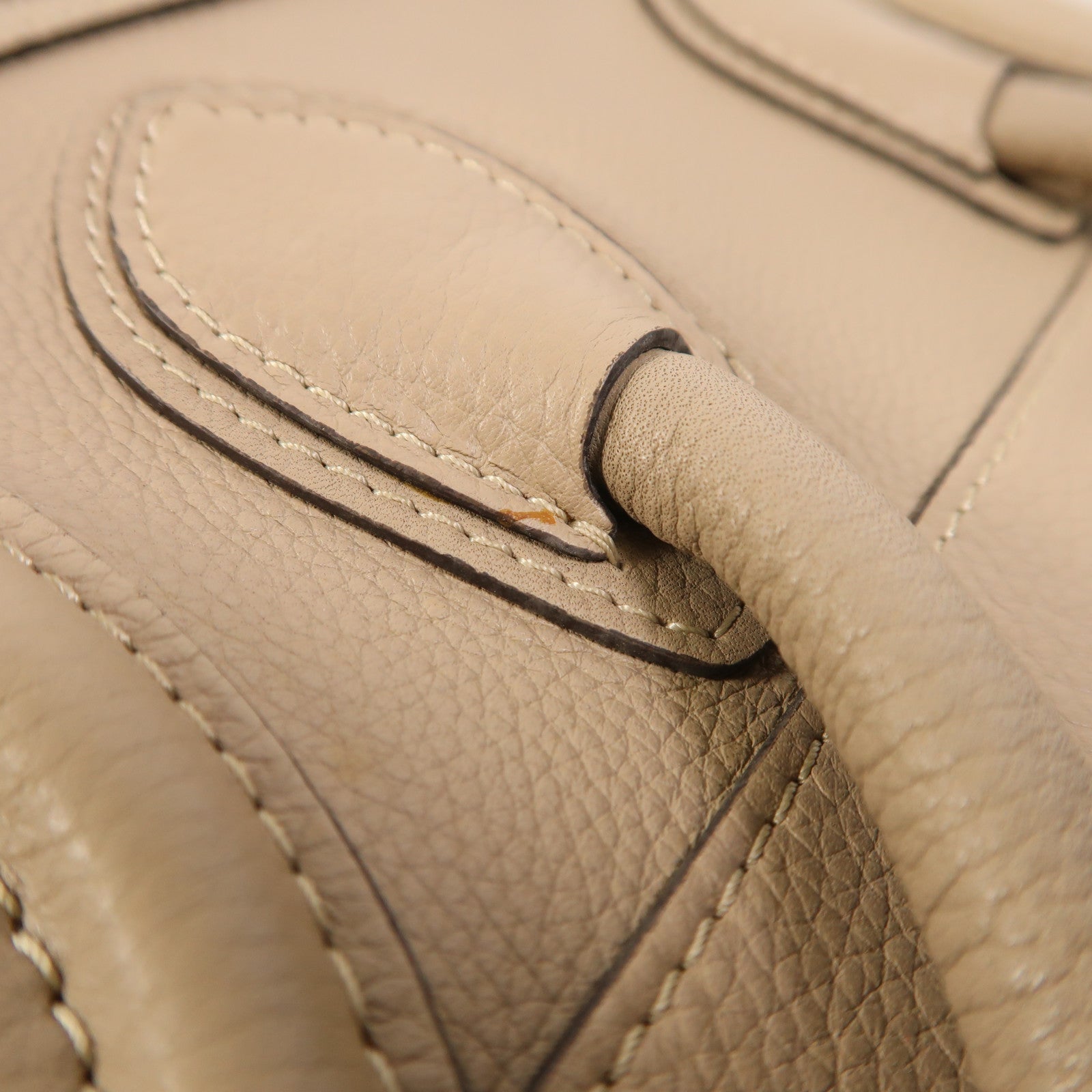 CELINE 牛皮皮革Micro Luggage銀扣手挽袋
