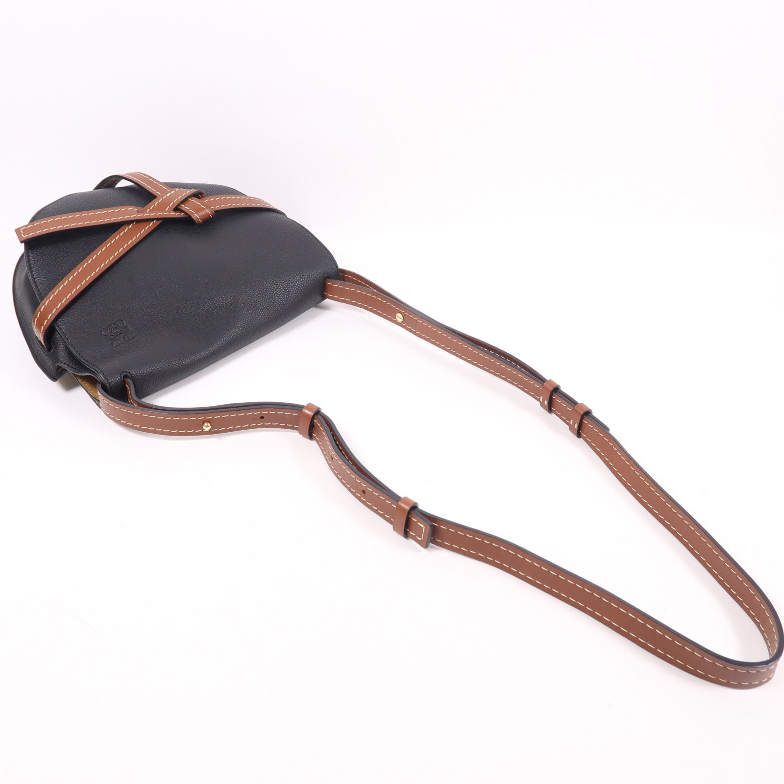 LOEWE 牛皮皮革Gate金扣肩背袋