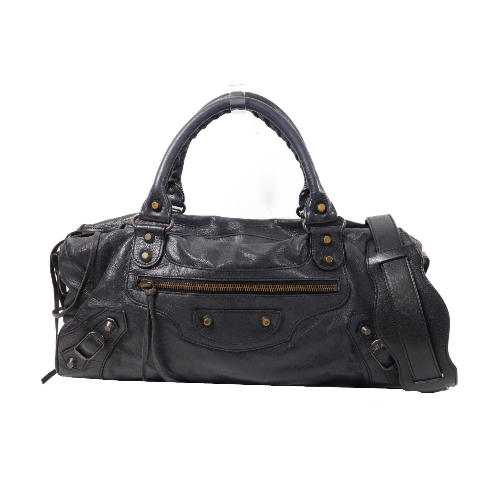 BALENCIAGA 羊皮皮革Twiggy手挽肩背兩用袋黑色