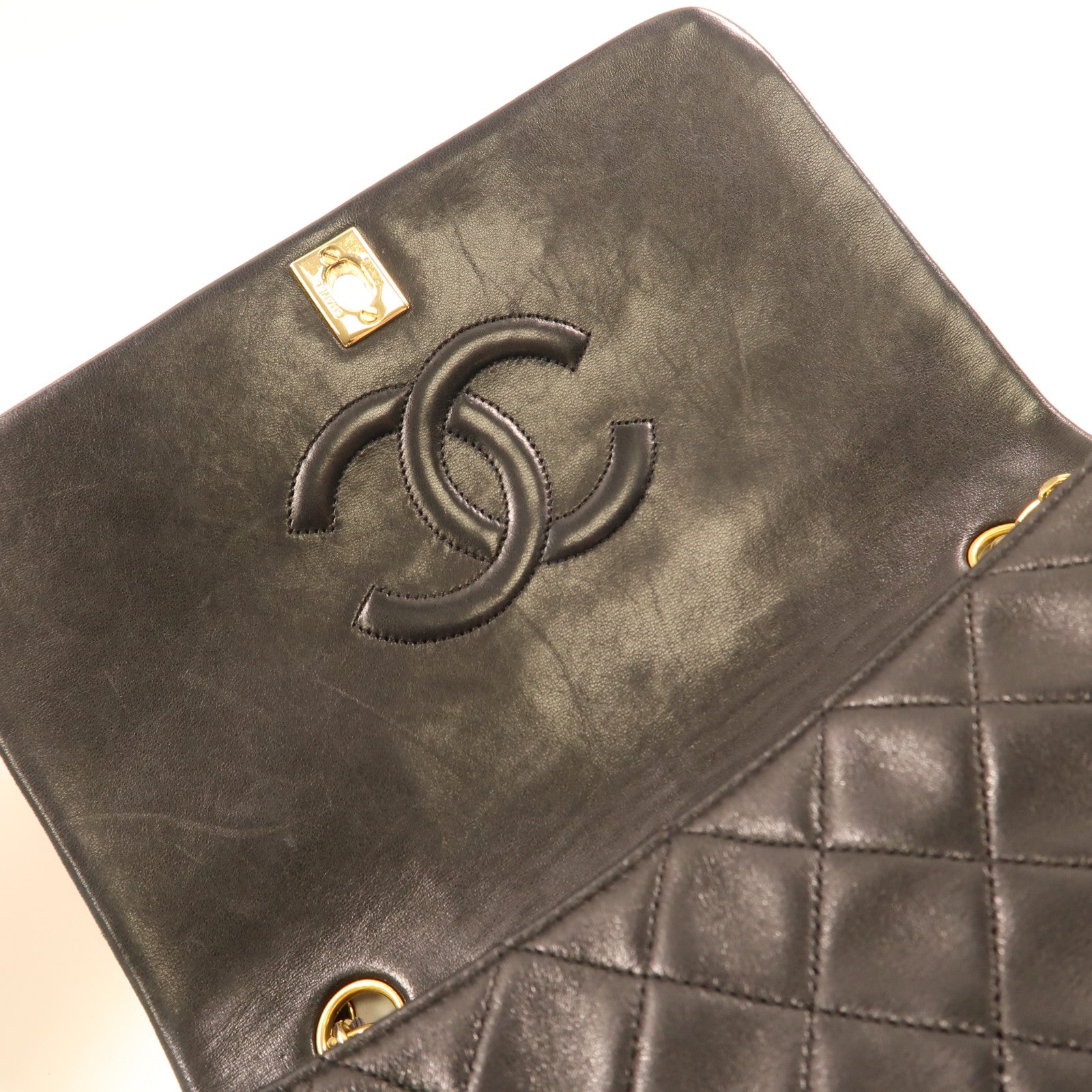 CHANEL 【激減優惠】羊皮皮革Chain Shoulder金扣鏈帶肩背袋