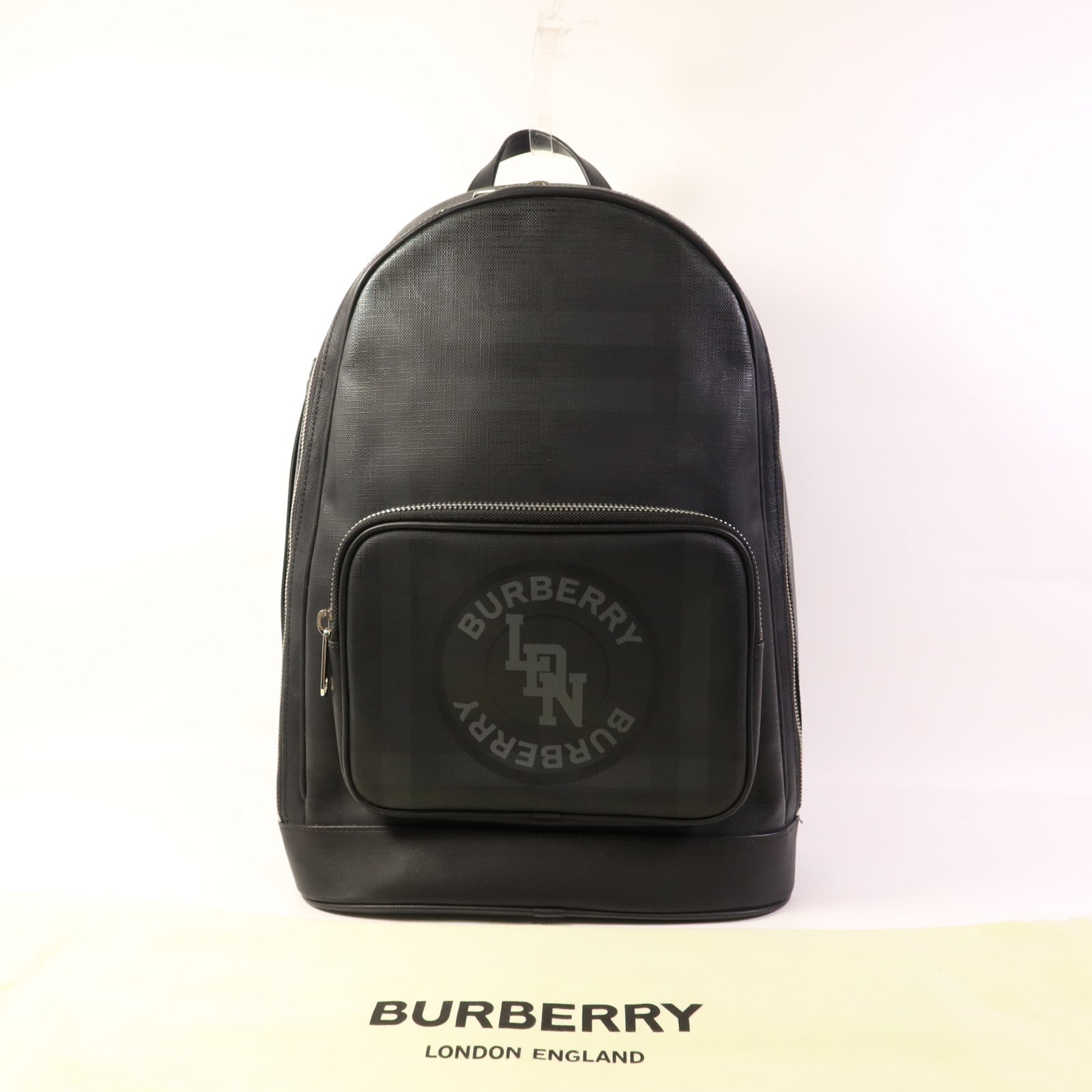 BURBERRY 牛皮皮革Backpack銀扣背包