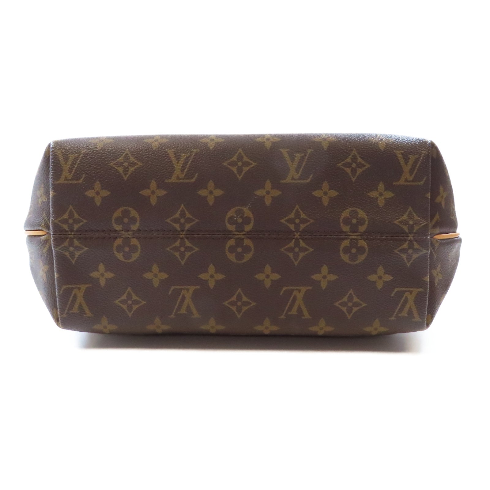 LOUIS VUITTON Monogram Turenne MM金扣手挽肩背兩用袋棕色