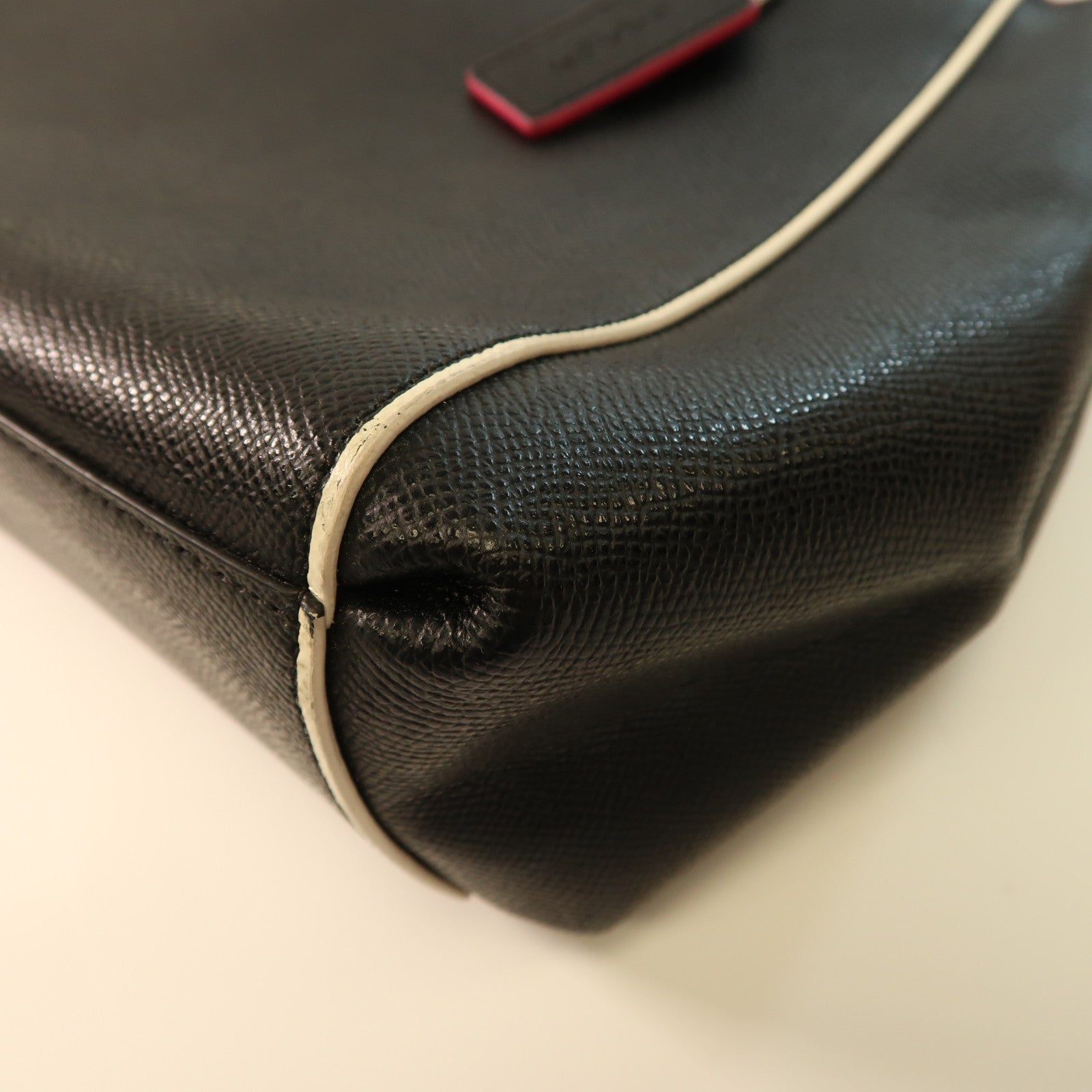 COACH 牛皮皮革Shoulder Bag銀扣肩背袋黑色