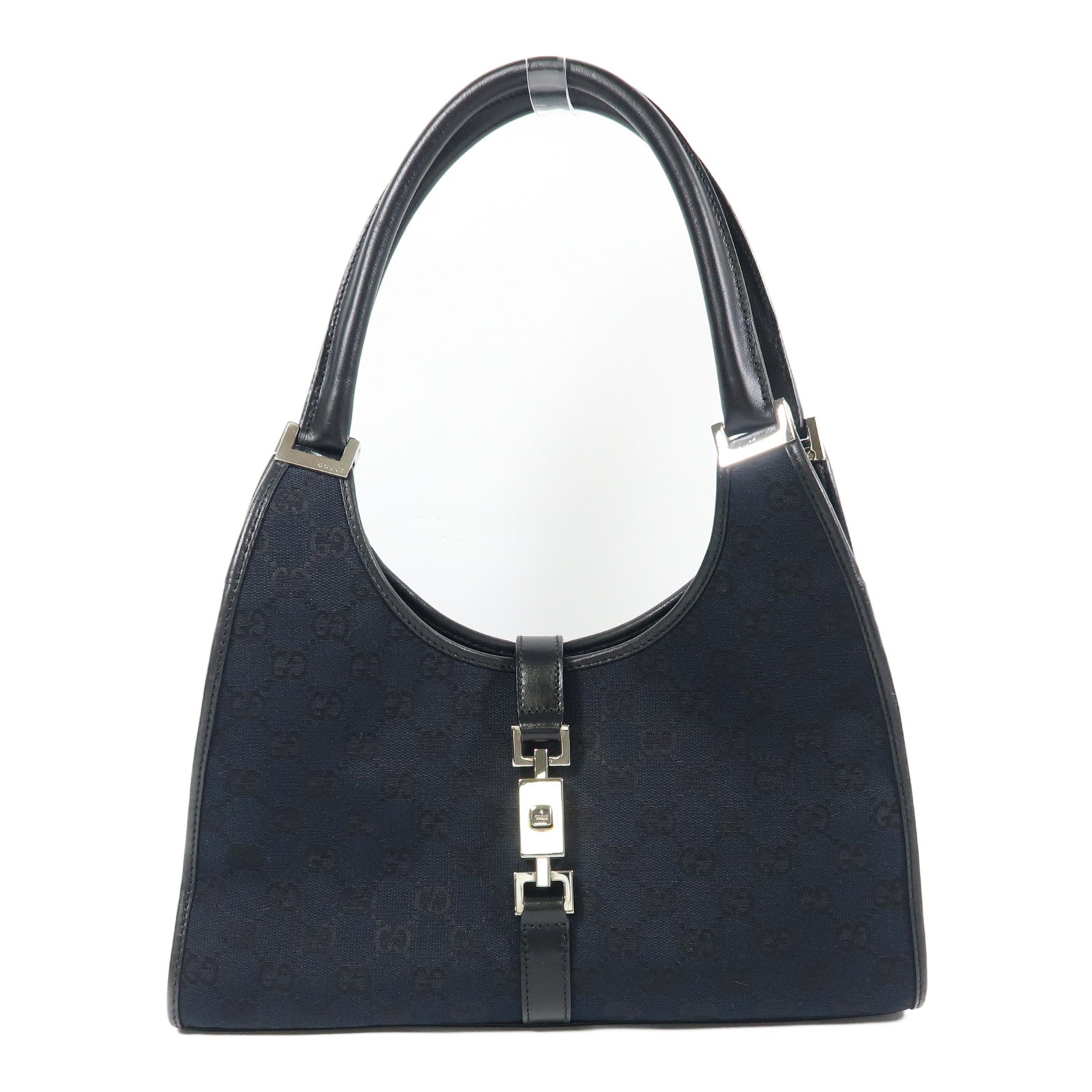 GUCCI 帆布Hand Bag銀扣手挽袋