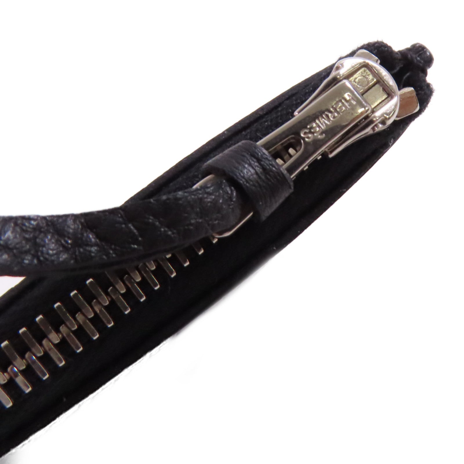 HERMES Togo皮革Dogon Wallet銀扣長錢包Noir/黑色