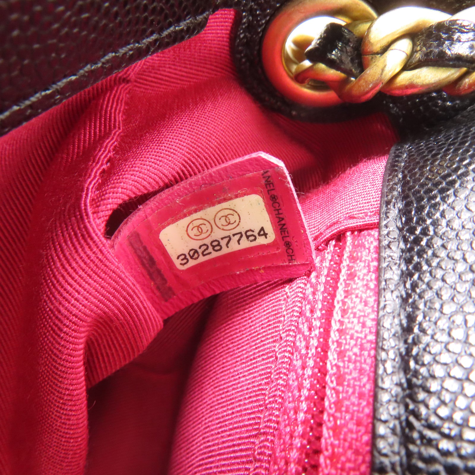 CHANEL 牛皮皮革2 Way Shoulder Bag金扣手挽肩背兩用袋黑色