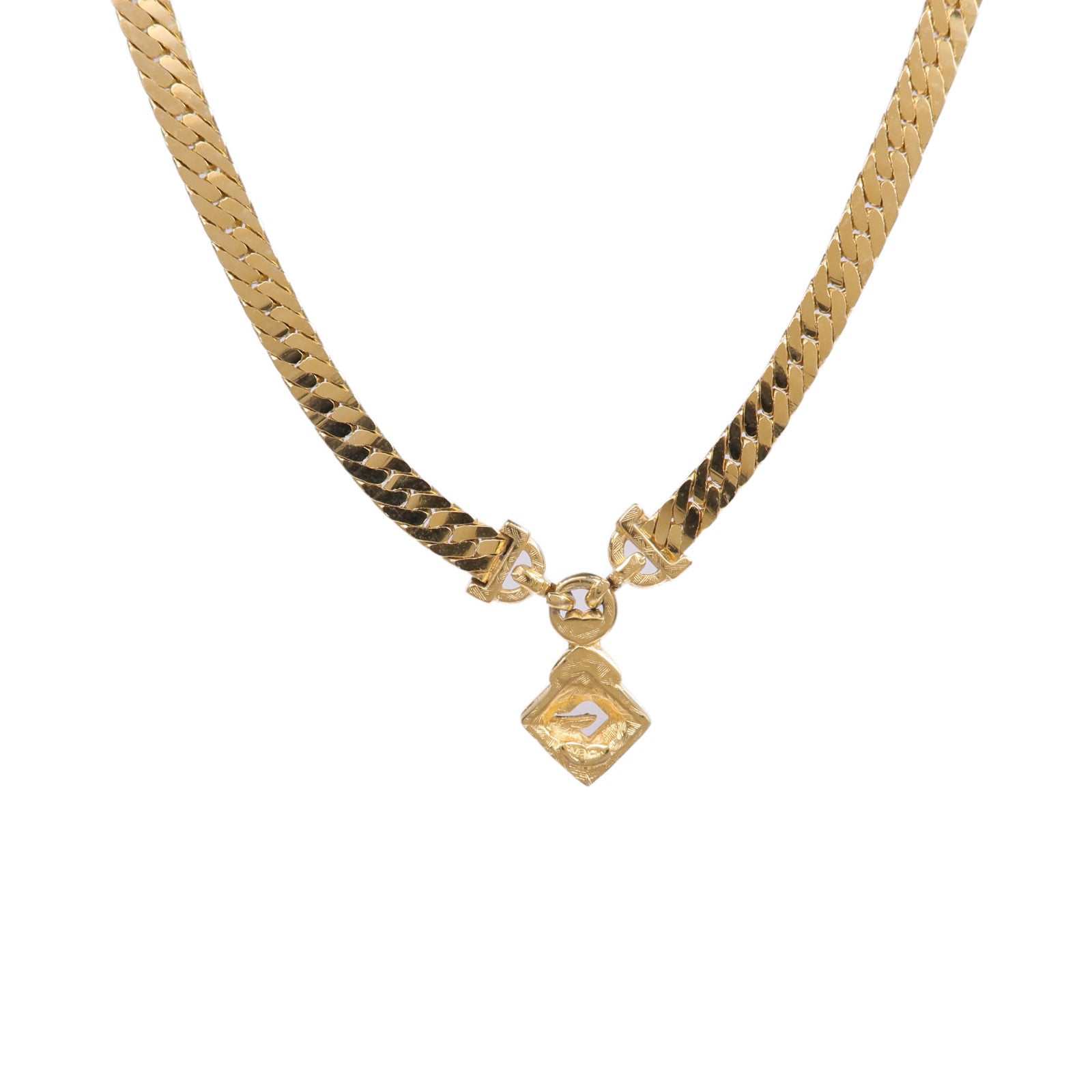 GIVENCHY 金屬/水晶Logo Crystal Necklace項鍊