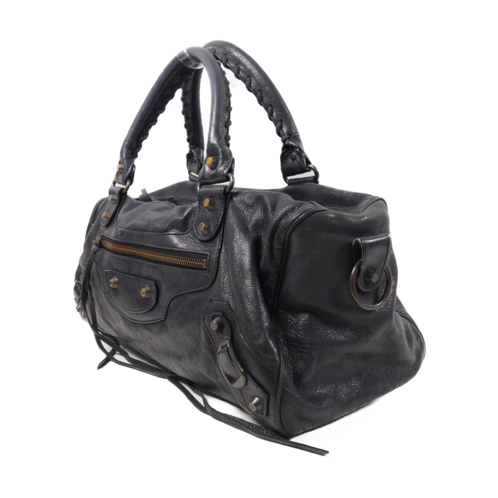 BALENCIAGA 羊皮皮革Twiggy手挽肩背兩用袋黑色