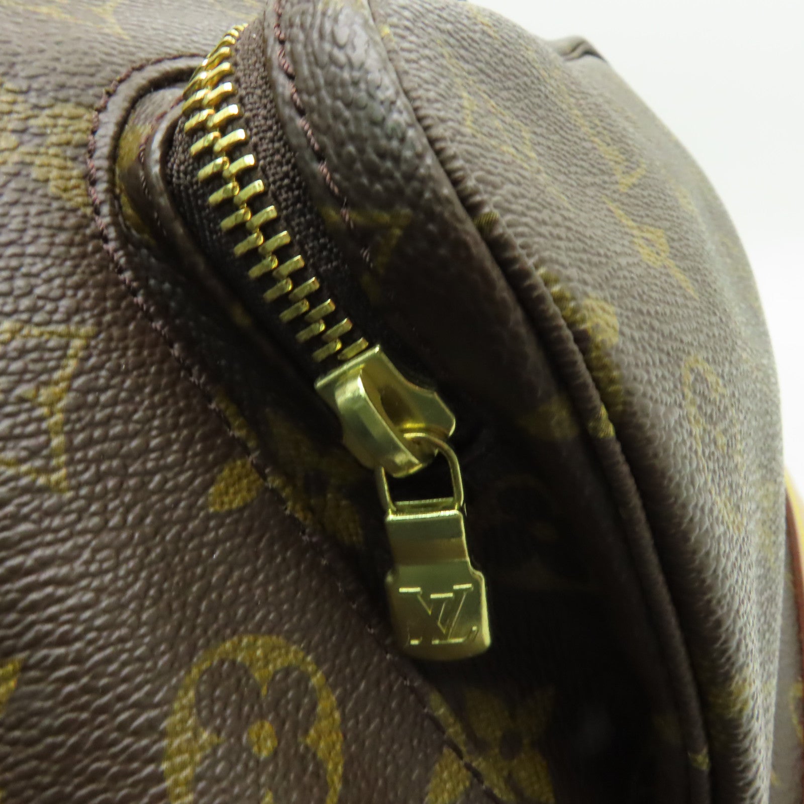 LOUIS VUITTON Monogram Montsouris GM金扣背包棕色