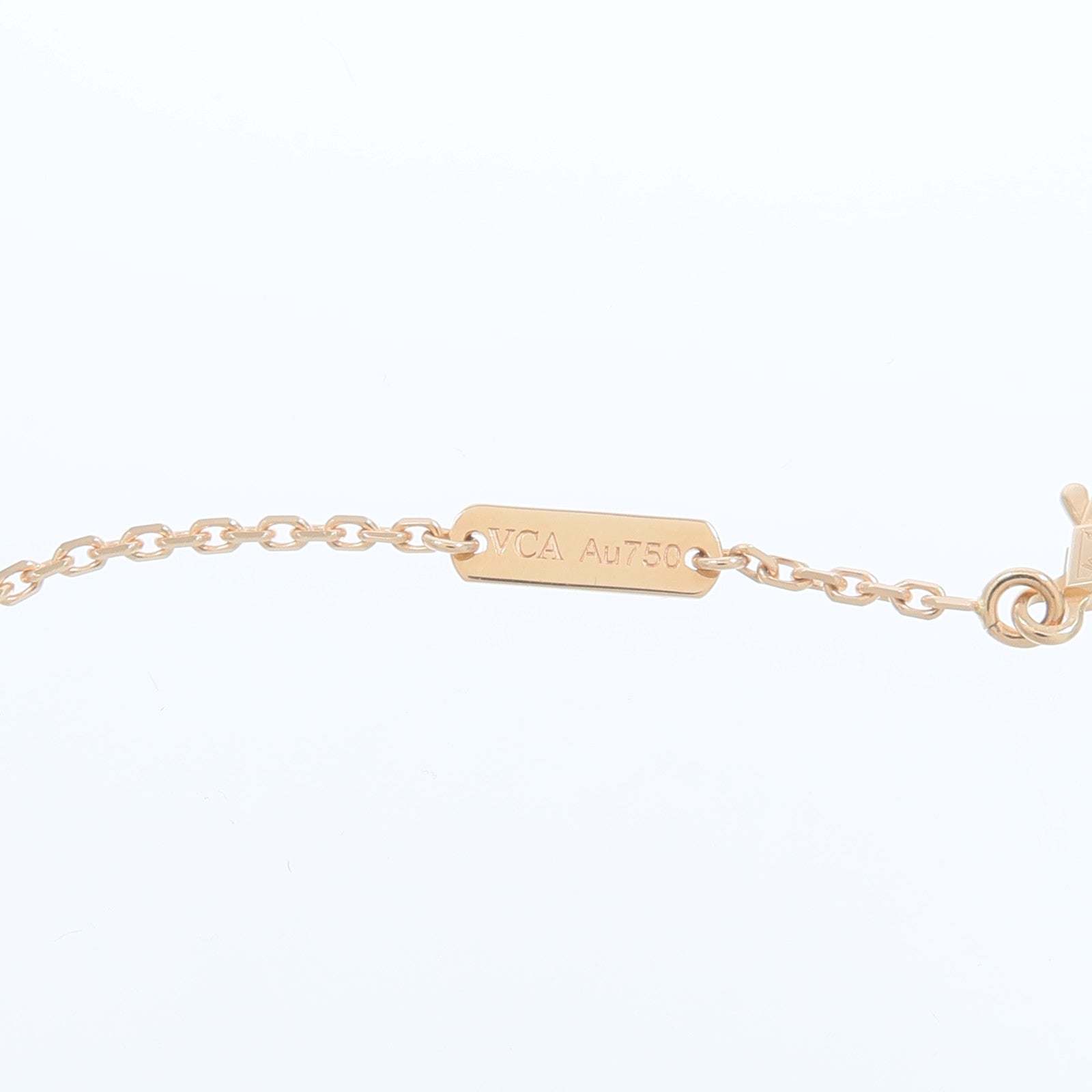 Van Cleef & Arpels 18K玫瑰金Vintage Alhambra Holiday Obsidian Pendant黑曜石/鑽石項鍊