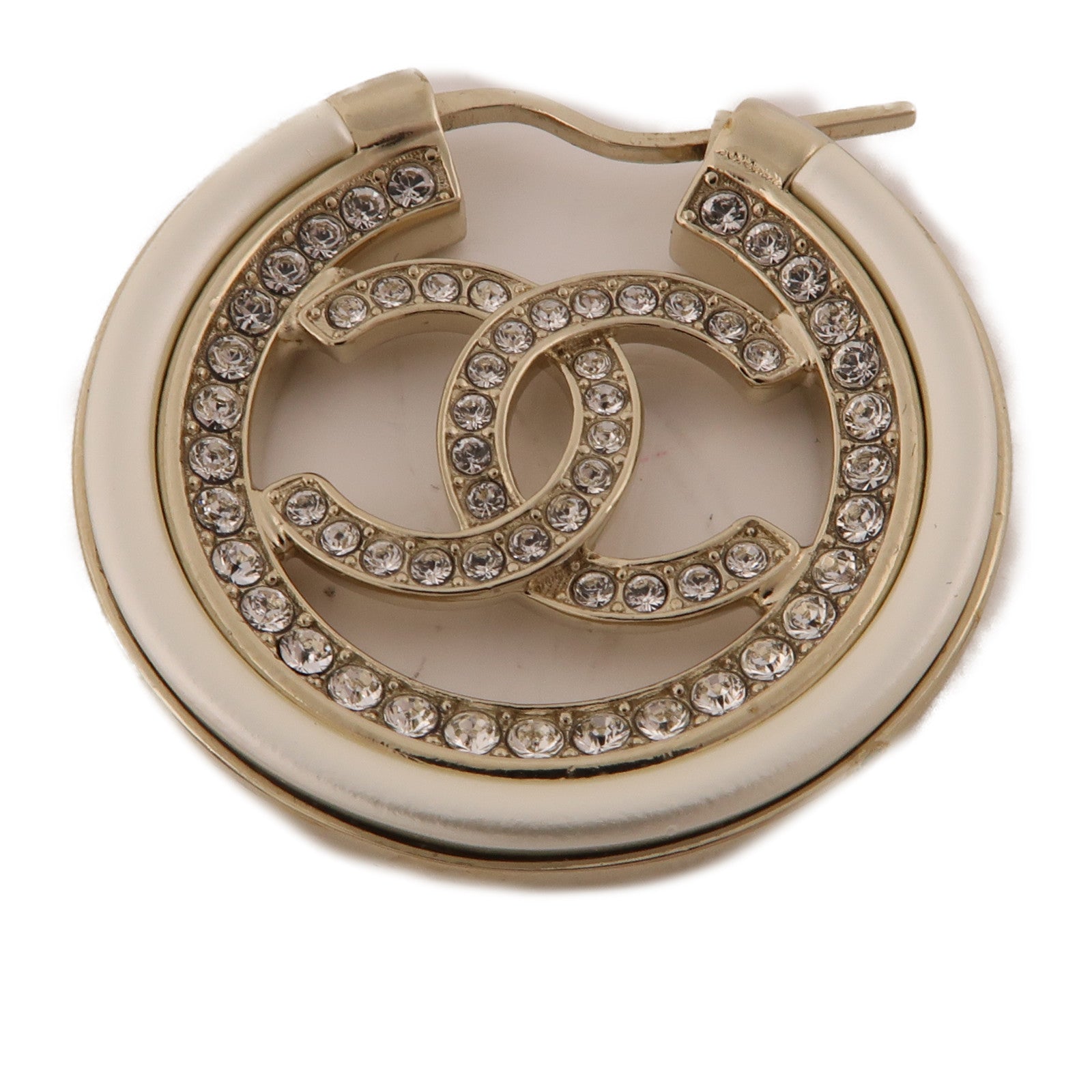 CHANEL CC Earrings Metal Gold