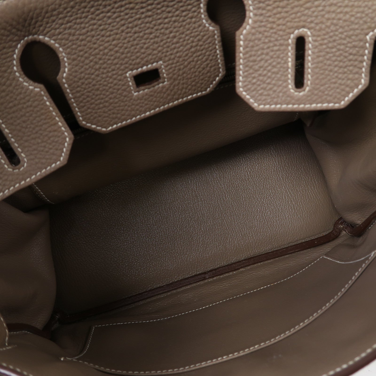 HERMES 【激減優惠】Togo皮革Birkin 30銀扣手挽袋Etoupe/大象灰色