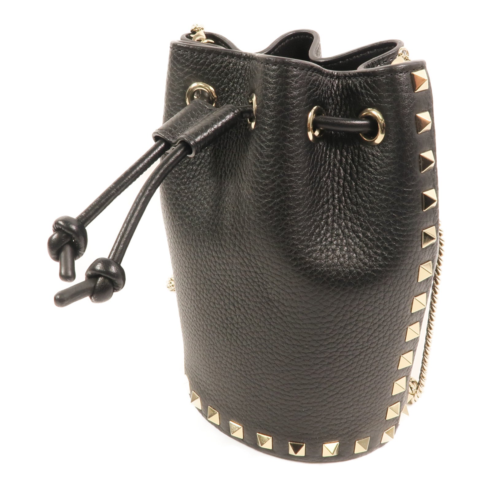 Valentino 牛皮皮革Chain Bucket Bag金扣鏈帶肩背袋