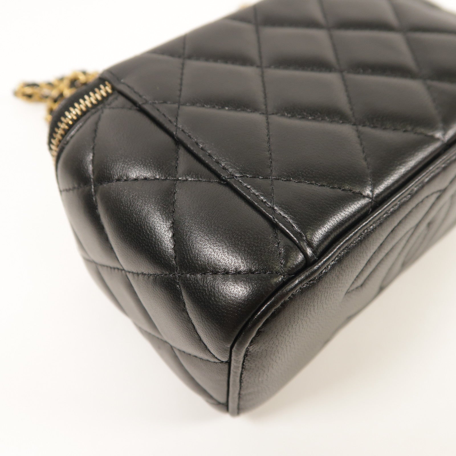 CHANEL 羊皮皮革Vanity Case Gold Ball金扣肩背袋
