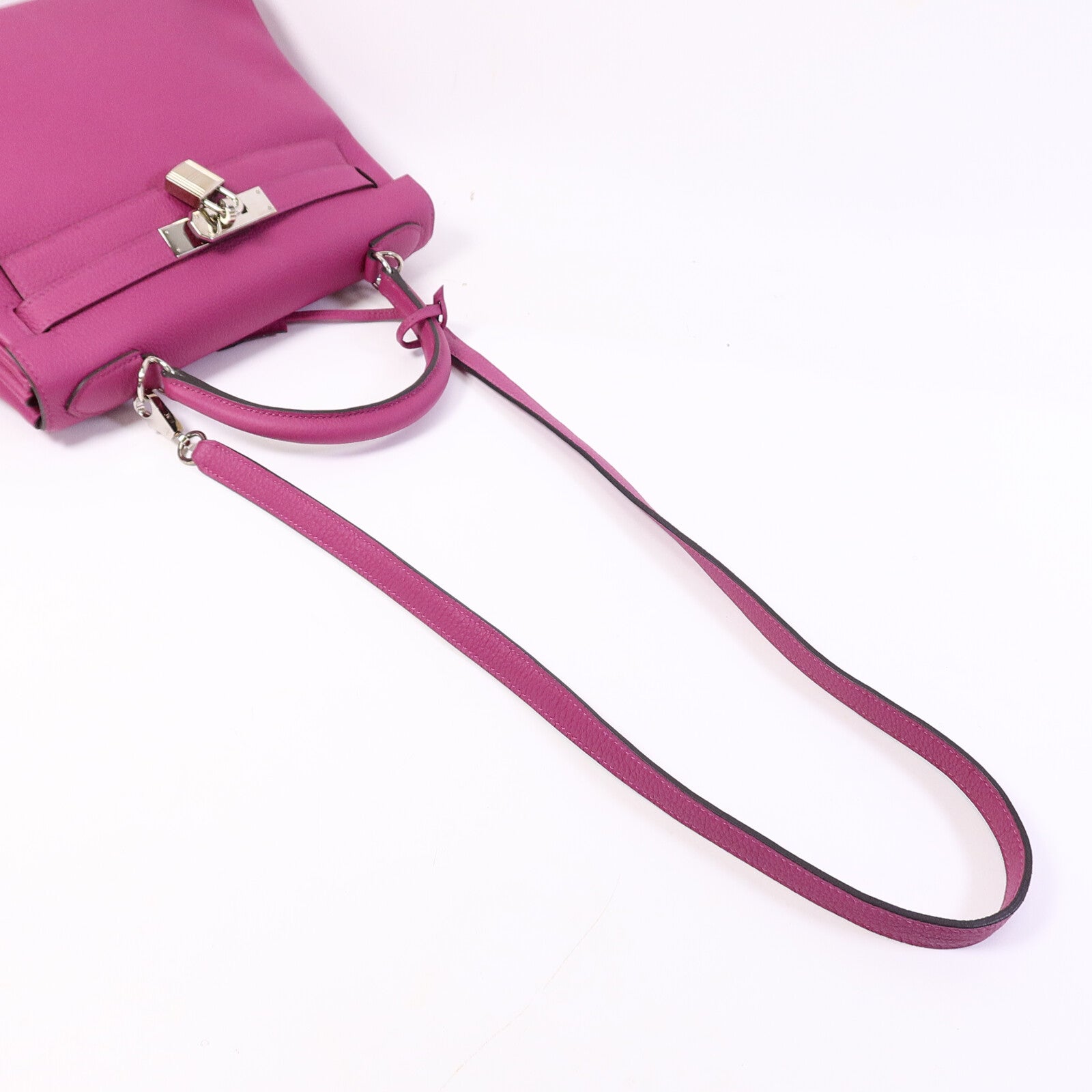HERMES Togo皮革Kelly 28手挽肩背兩用袋Rose Purple