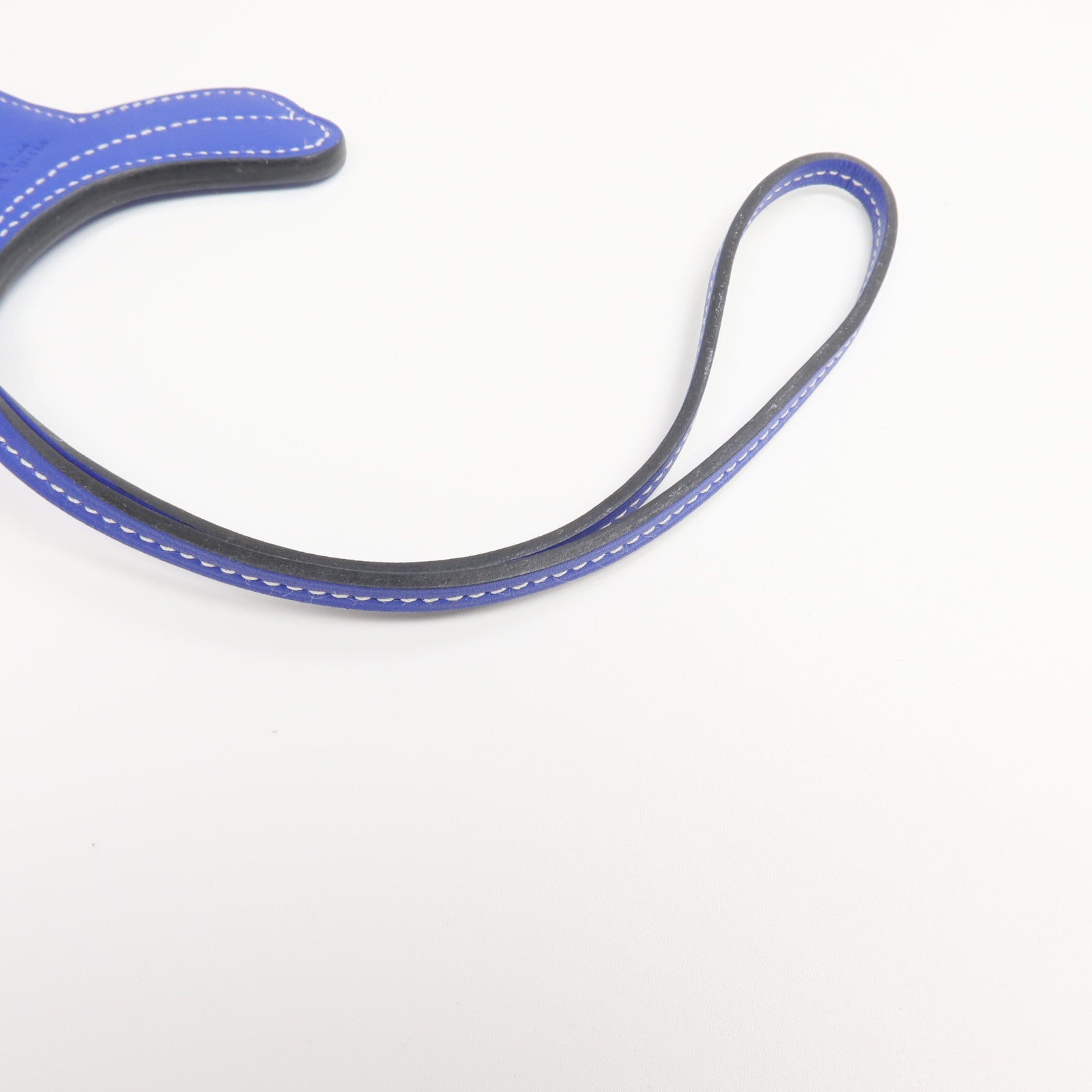 HERMES Swift皮革Paddock Selle Charm掛飾Bleu Electrique