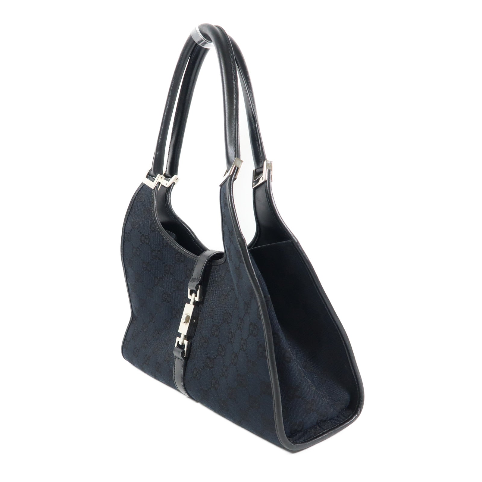 GUCCI 帆布Hand Bag銀扣手挽袋