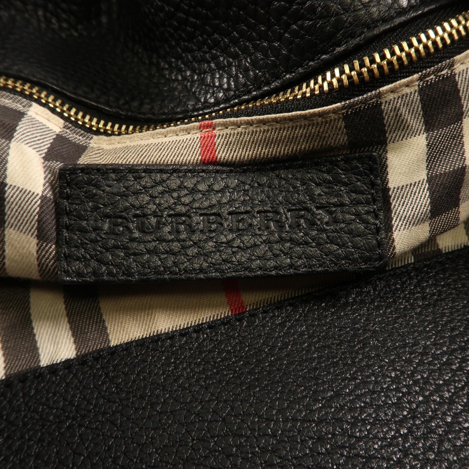 BURBERRY 牛皮皮革Hand Bag金扣手挽袋黑色