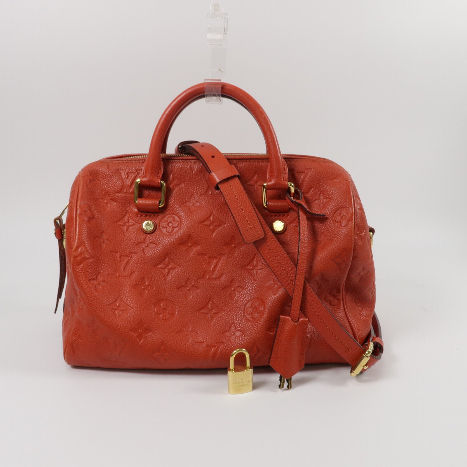 LOUIS VUITTON Monogram Empreinte Speedy 25 Bandouliere手挽肩背兩用袋